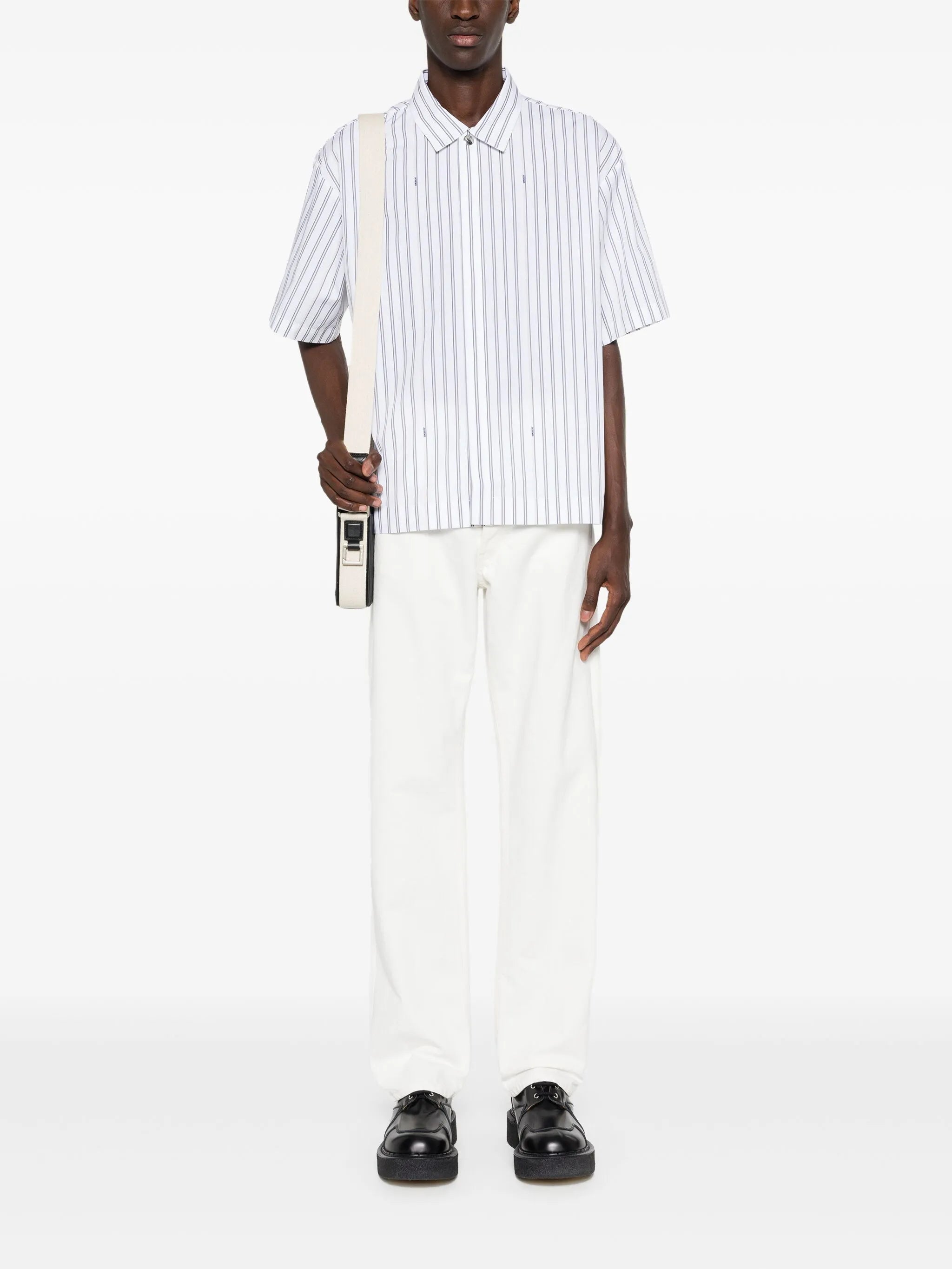 Le Chemise striped poplin shirt