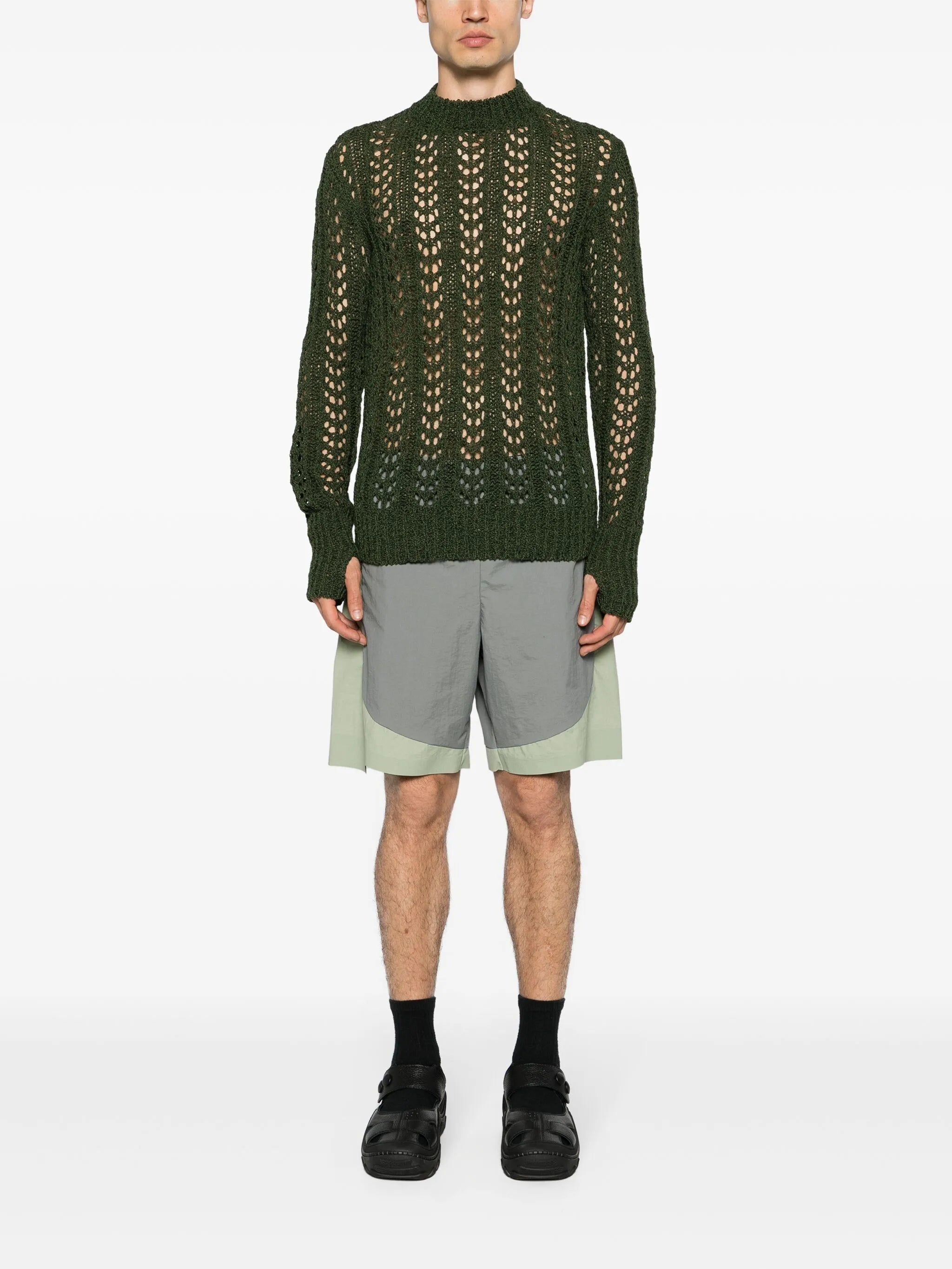drawstring track shorts