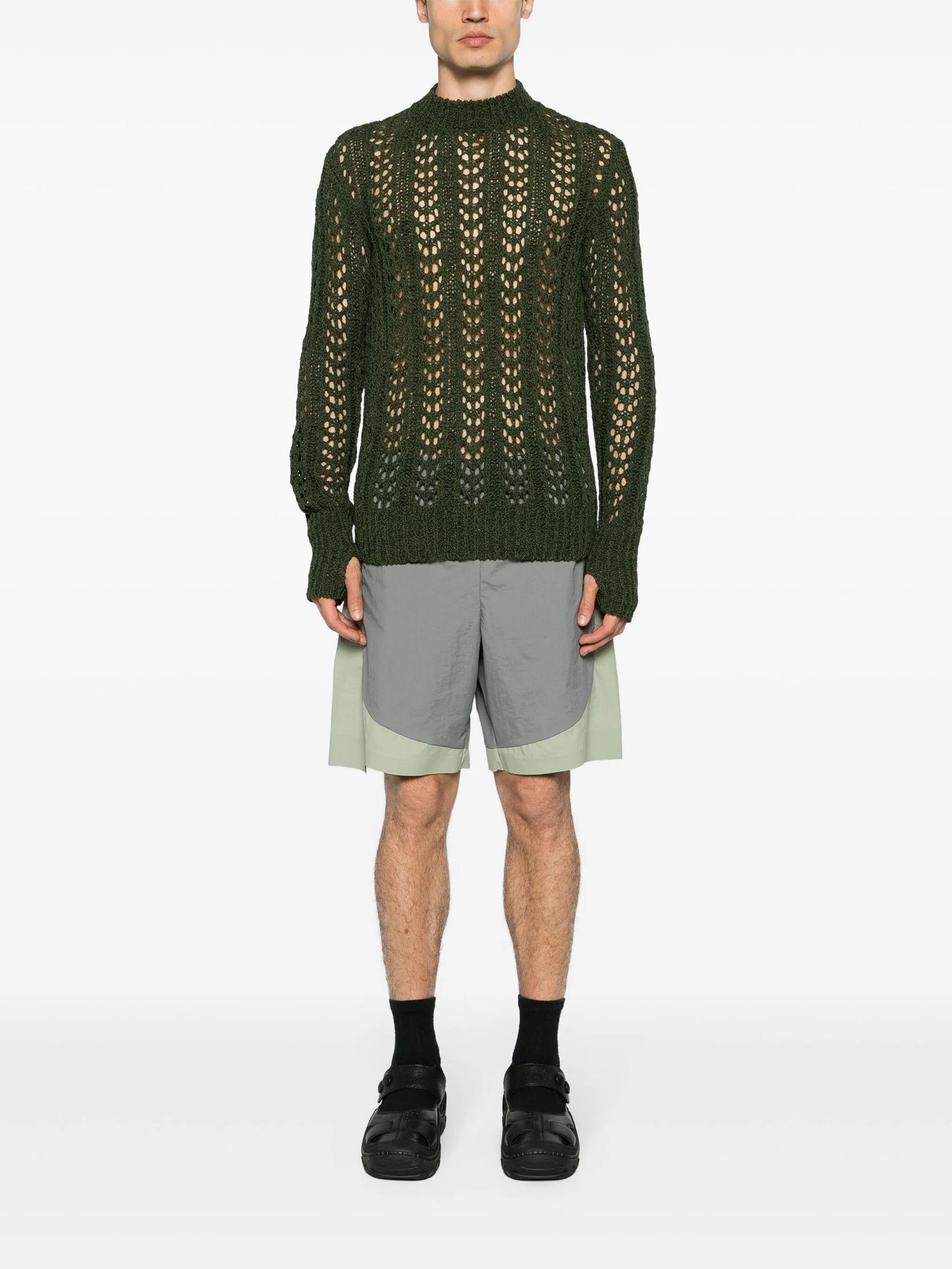 drawstring track shorts