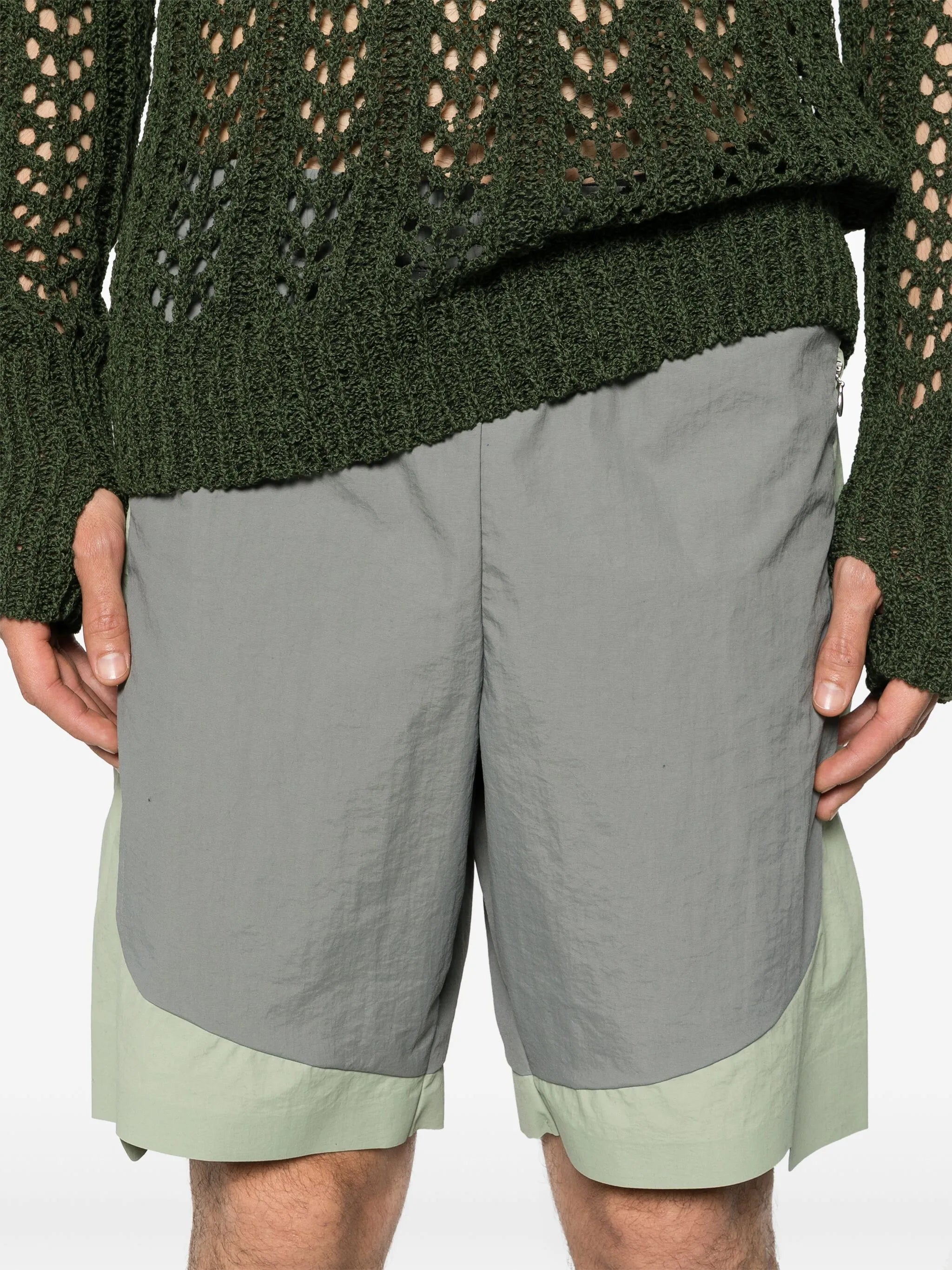 drawstring track shorts