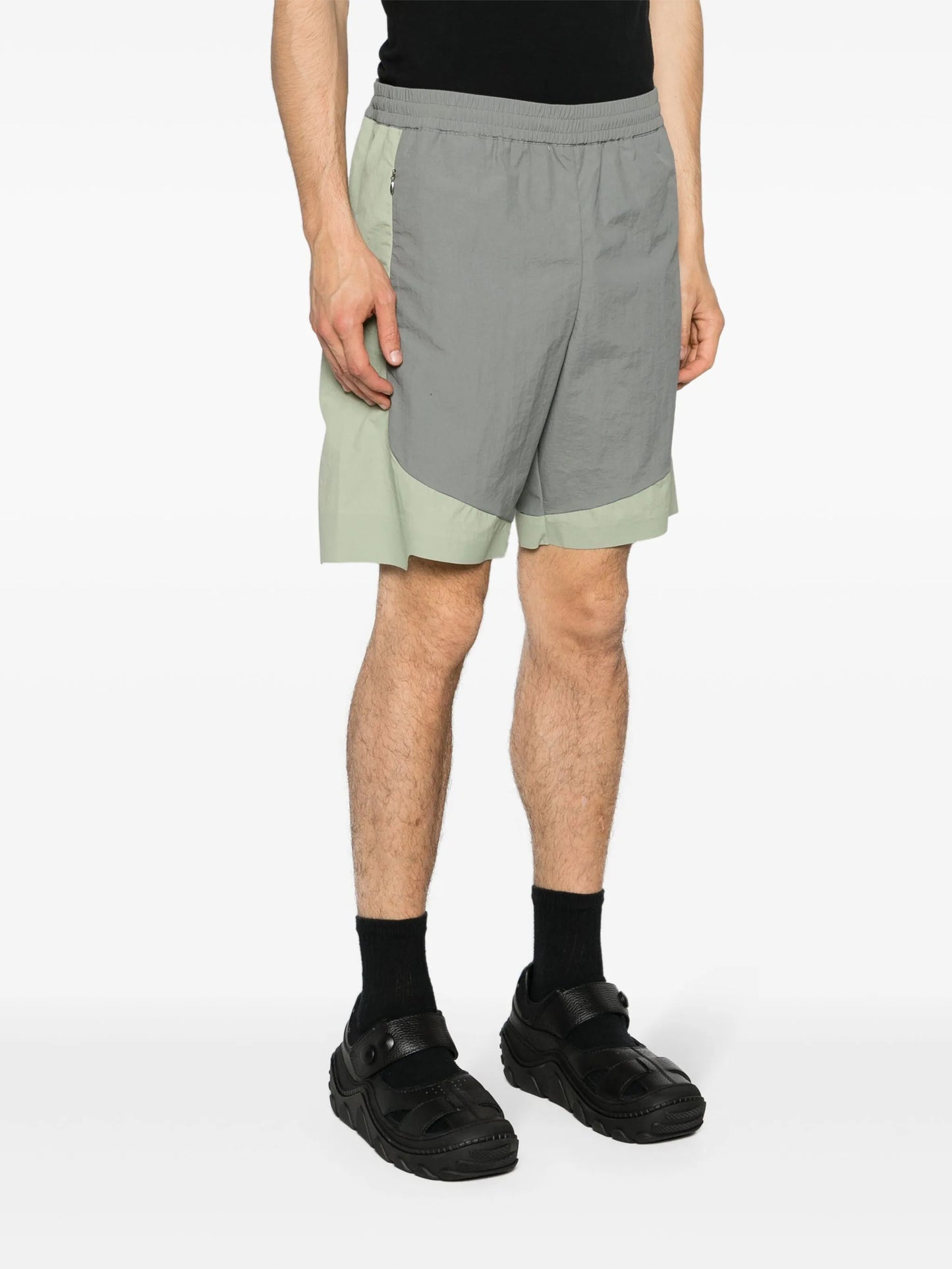 drawstring track shorts