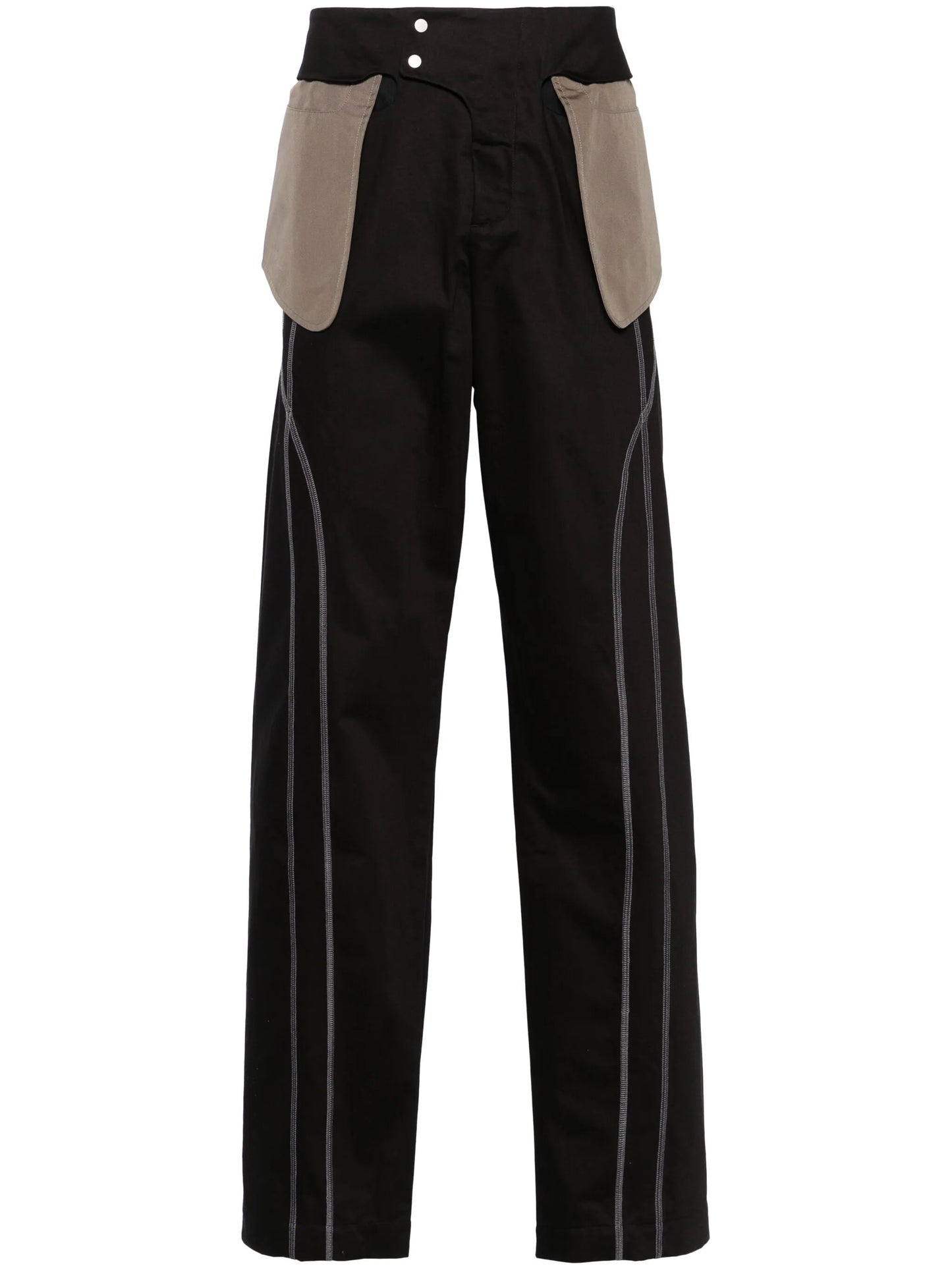 Binate straight trousers