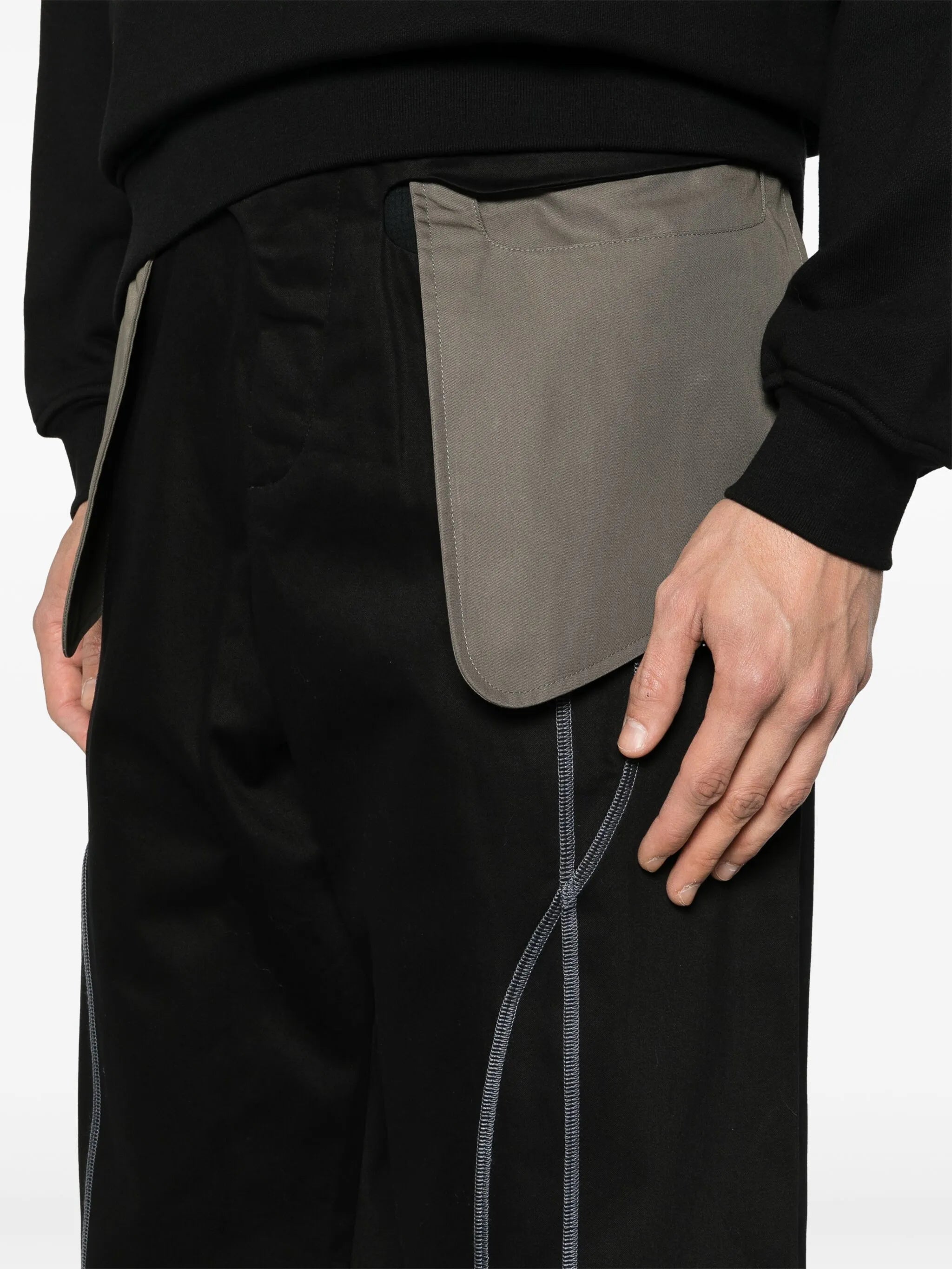 Binate straight trousers