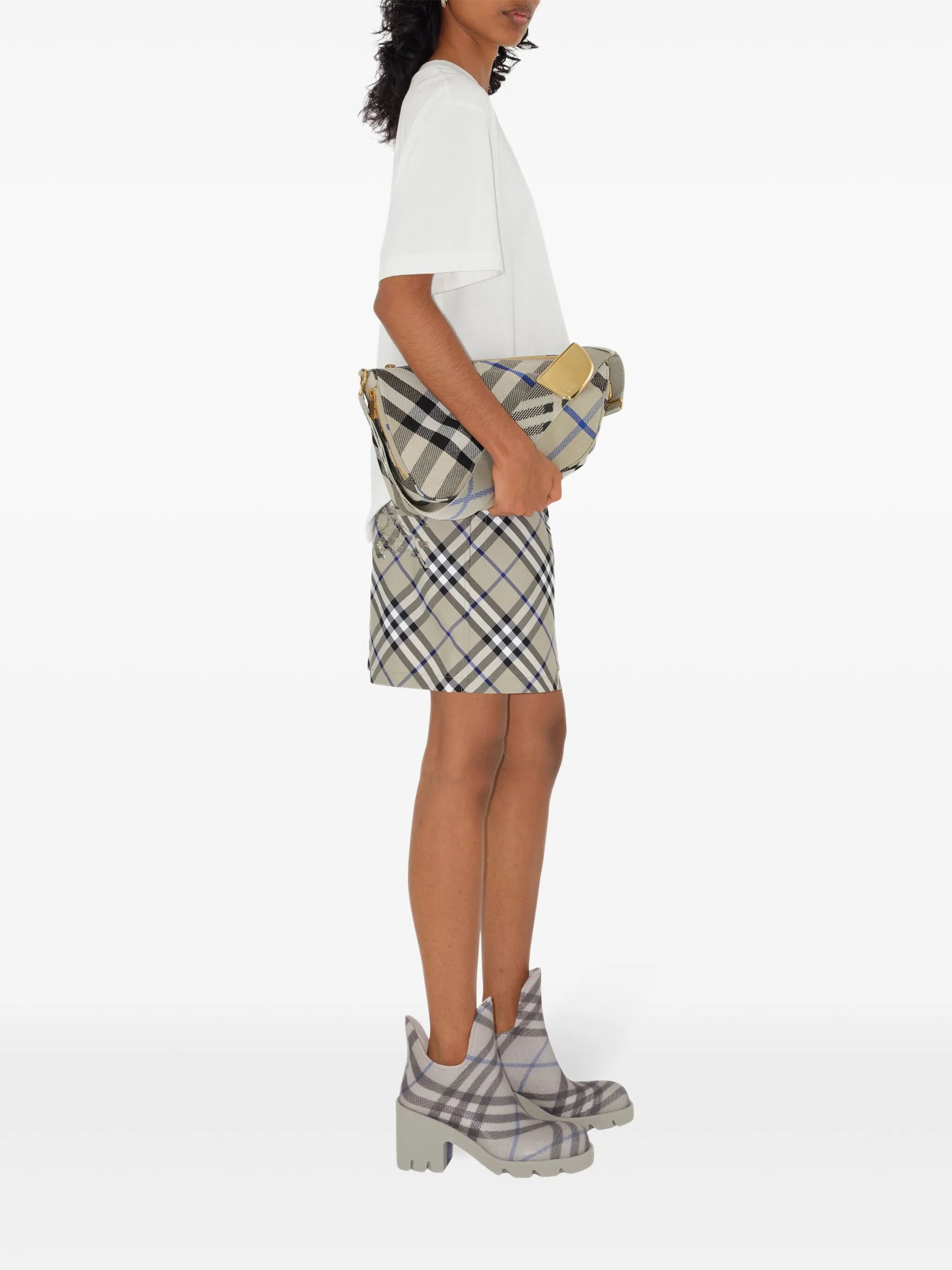 medium Shield checkered shoulder bag