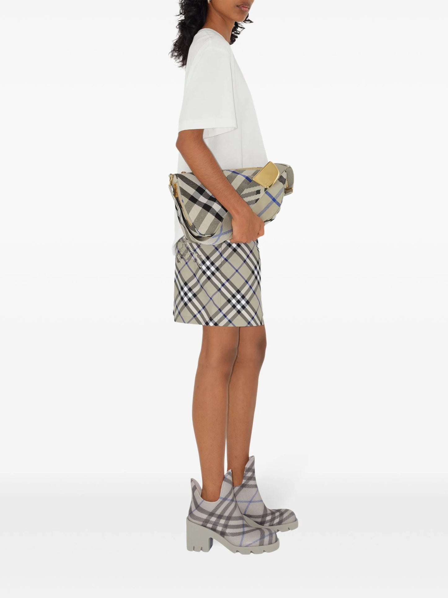 medium Shield checkered shoulder bag