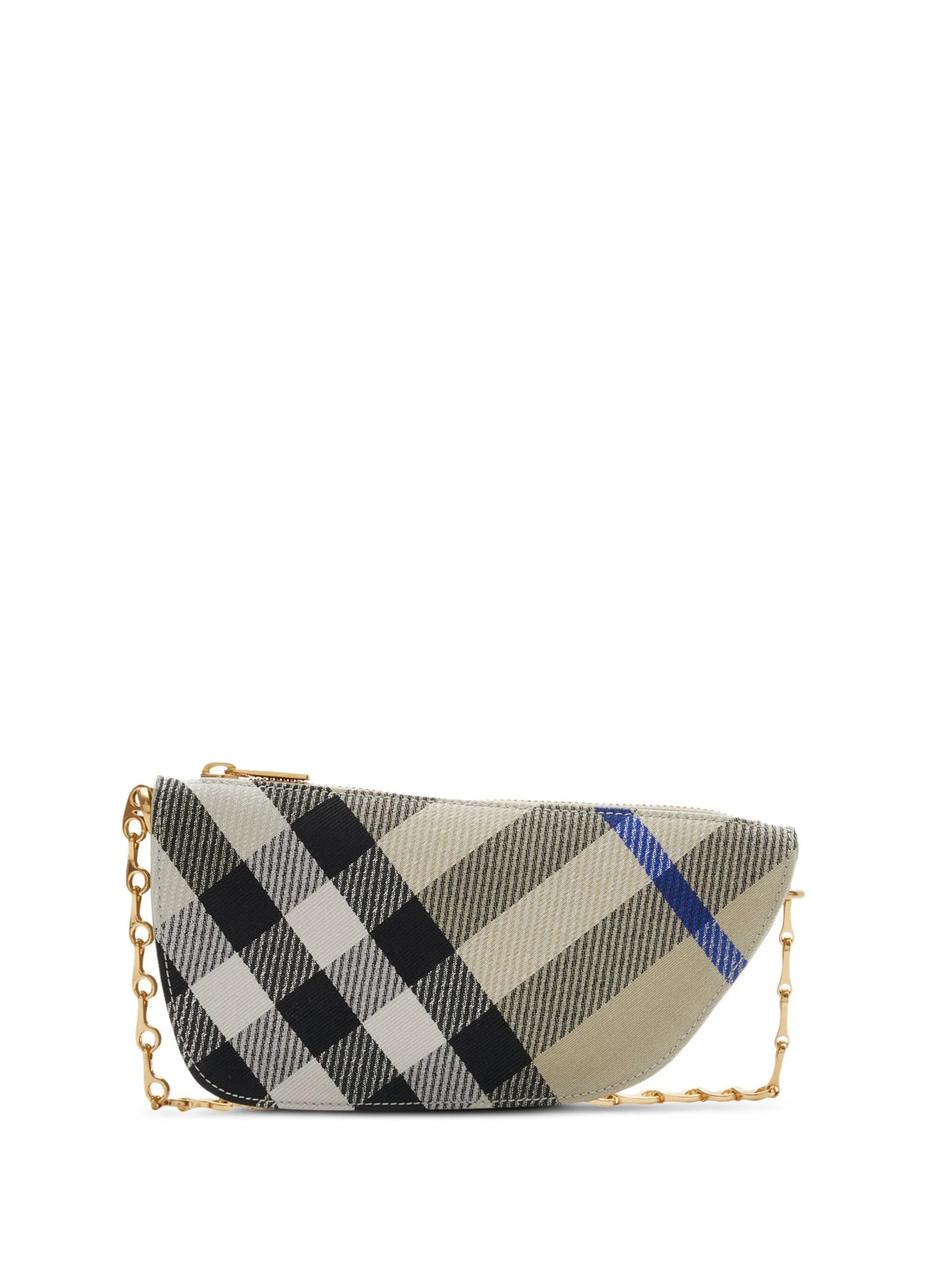 Shield check-pattern mini bag