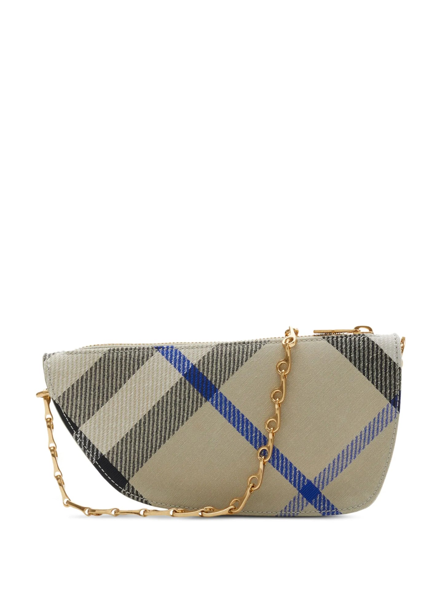 Shield check-pattern mini bag