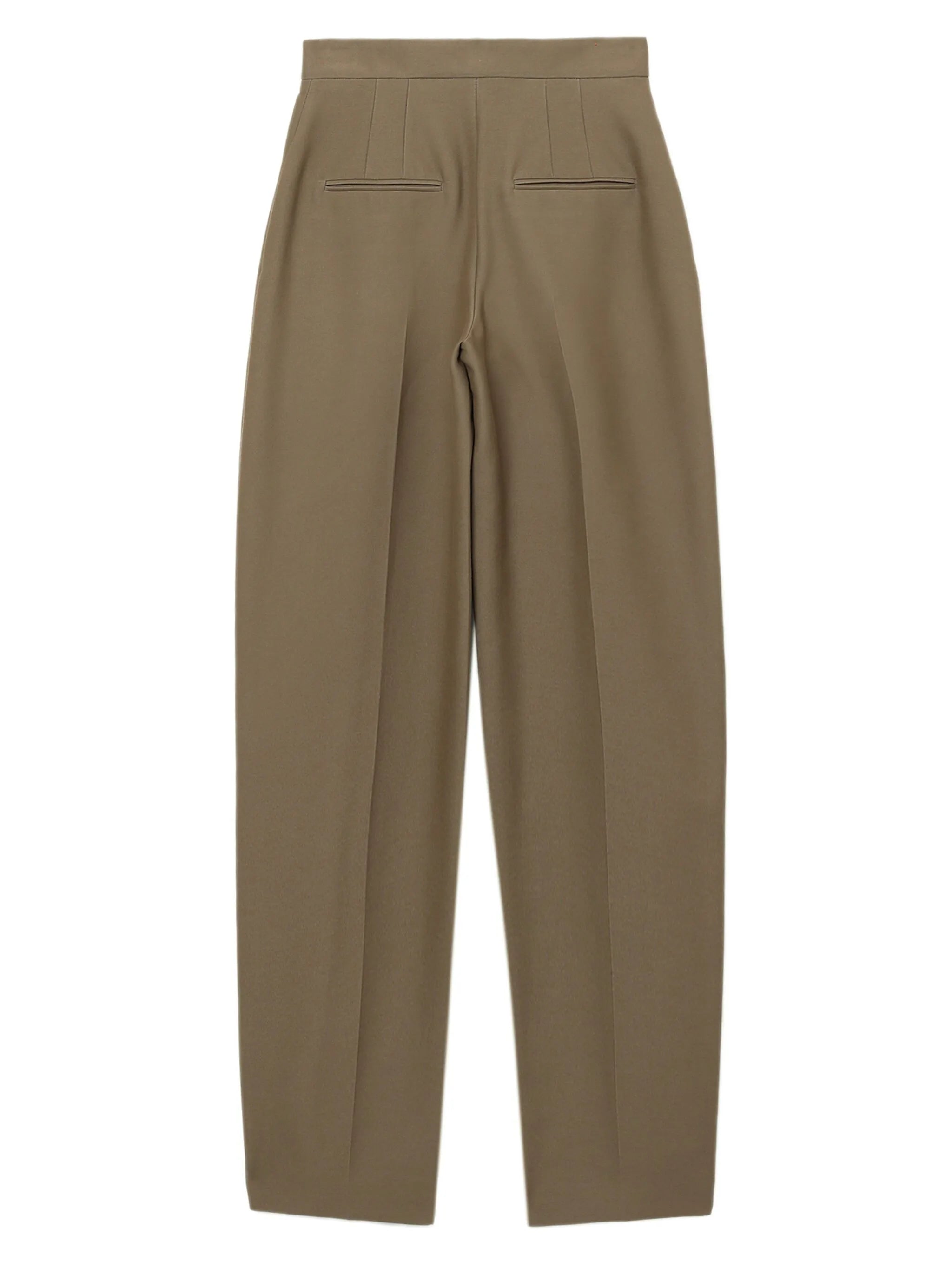 pleat-detail tapered trousers