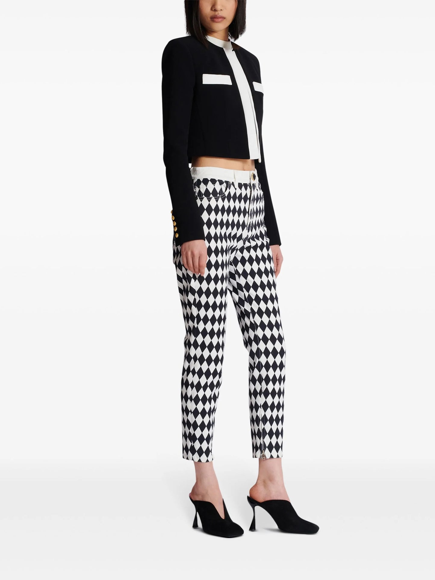 Spencer crepe cropped jacket