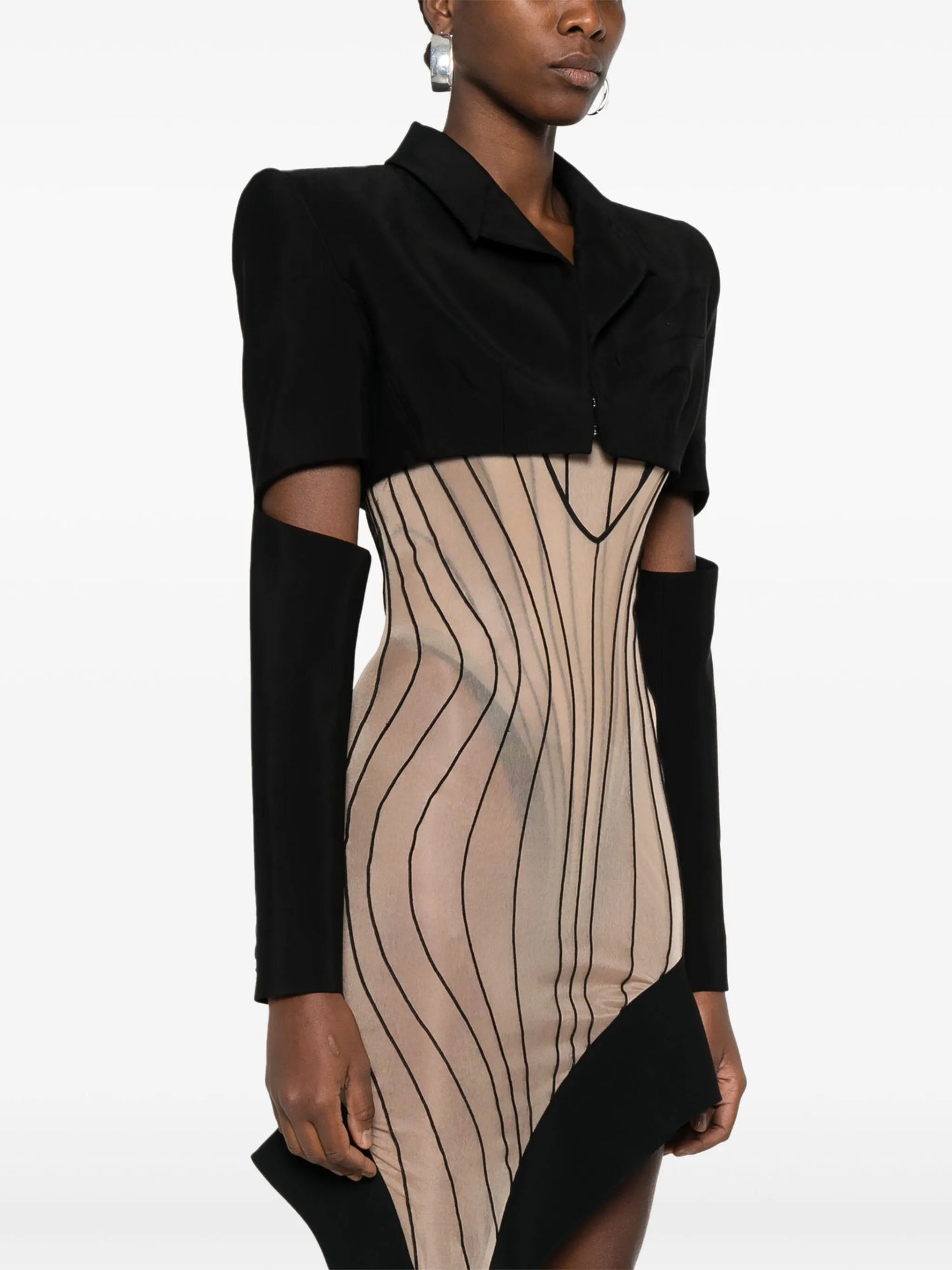 cut-out cropped jacket