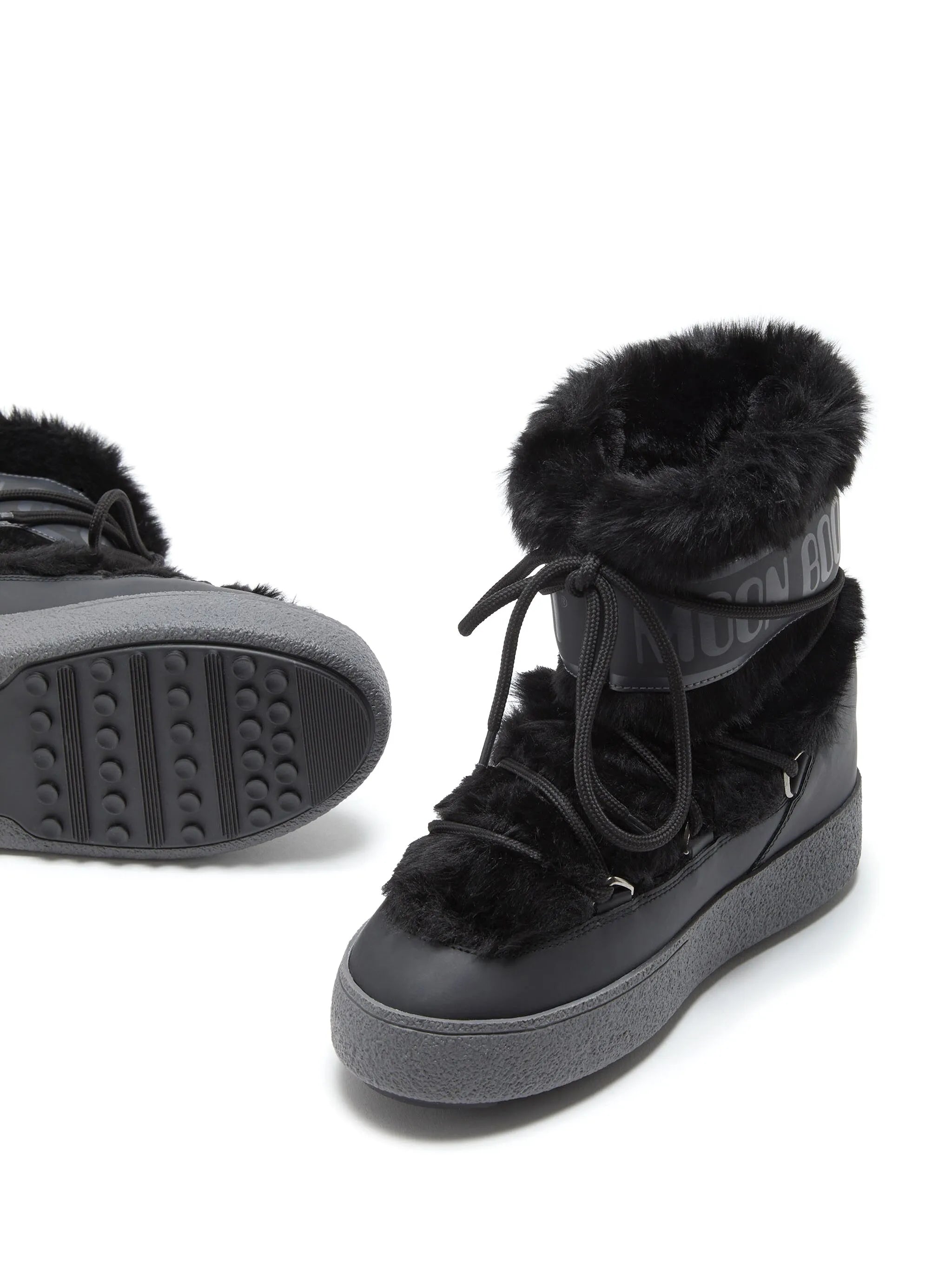 Ltrack low faux-fur boots