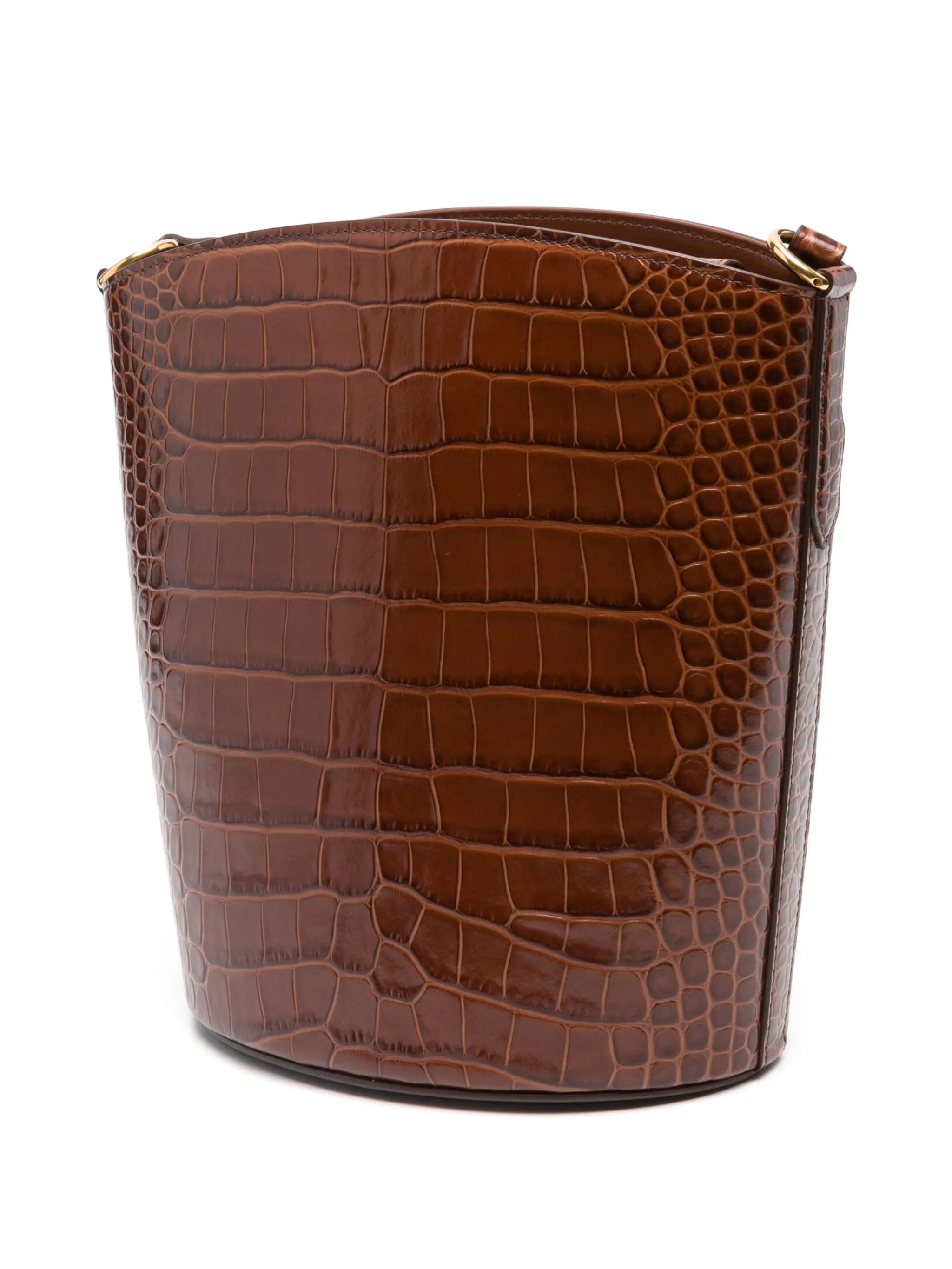 medium croc-effect bucket bag