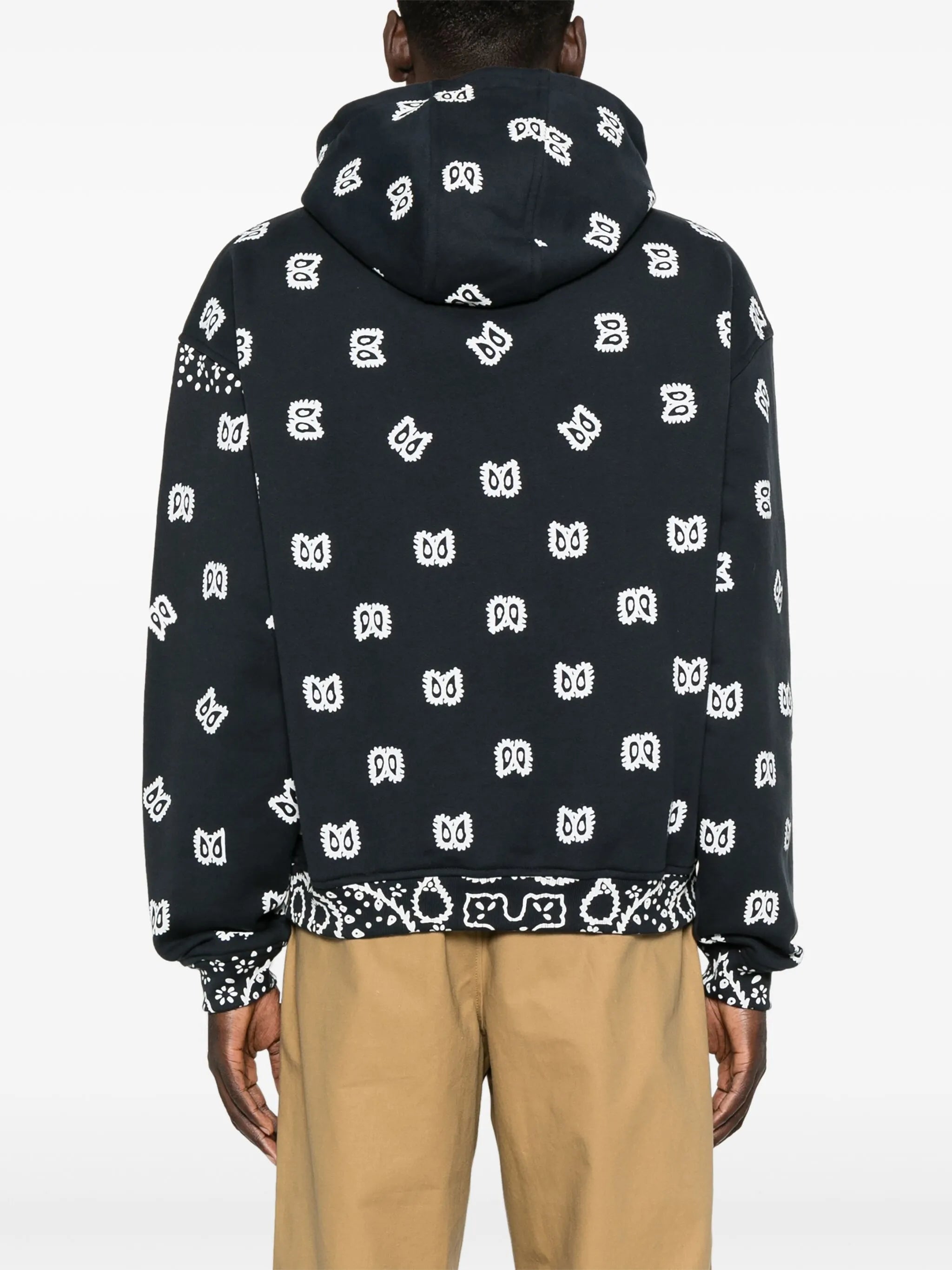 bandana-print hoodie
