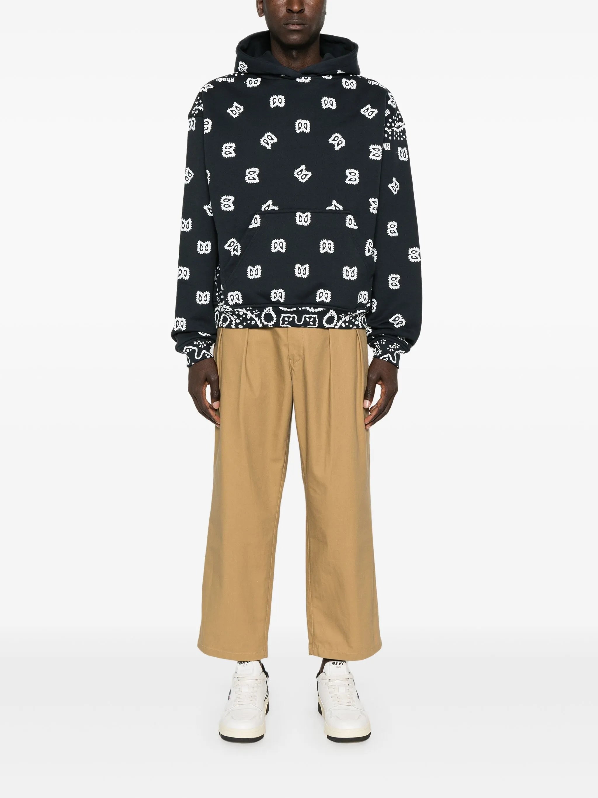bandana-print hoodie