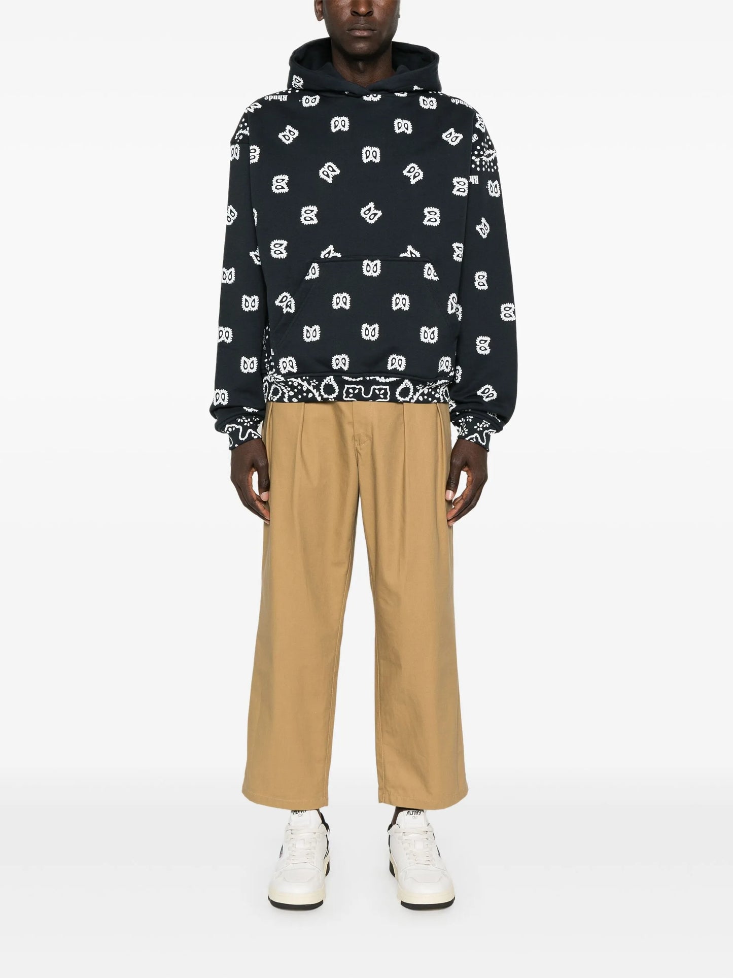 bandana-print hoodie