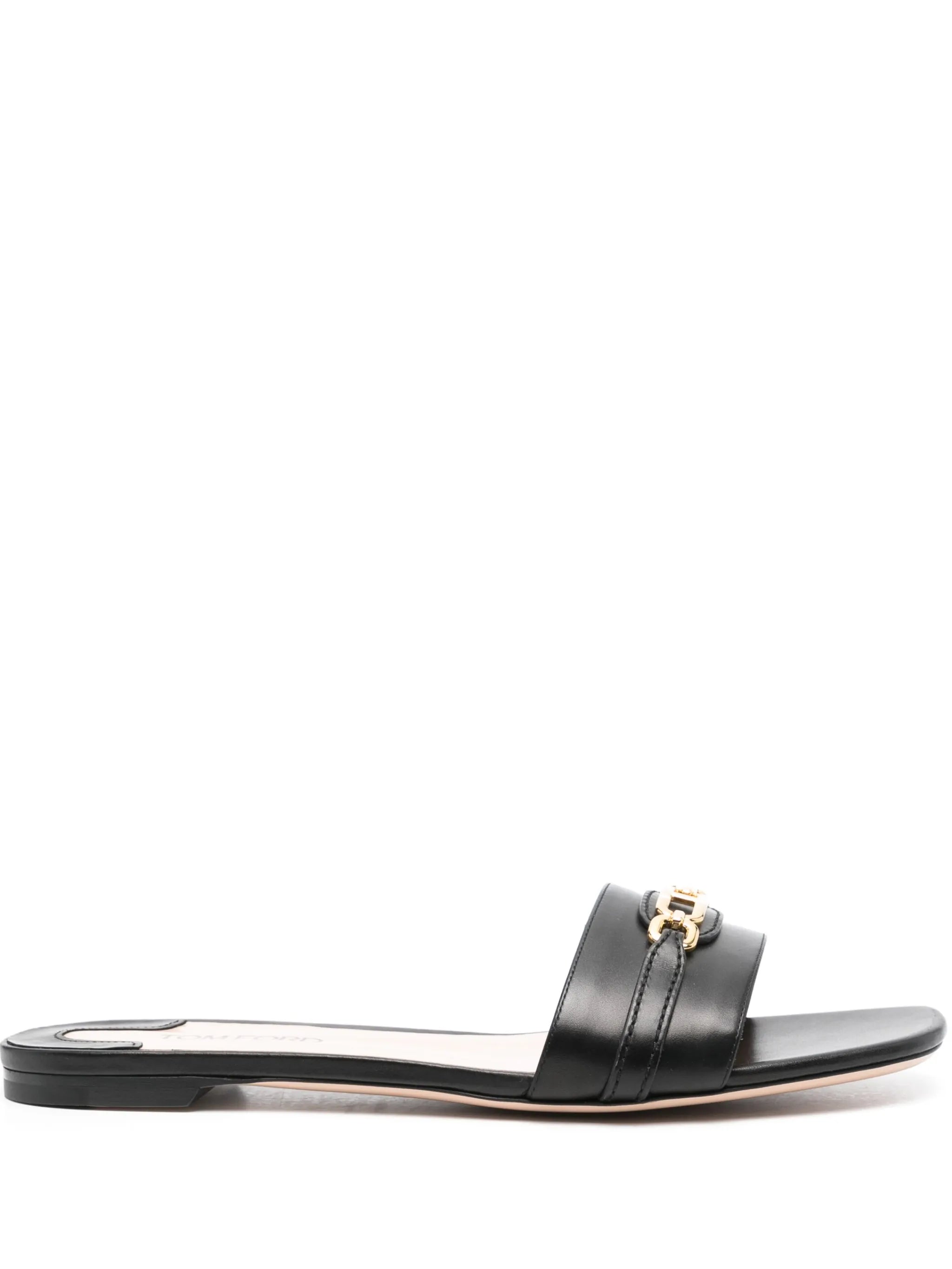 Whitney leather slides