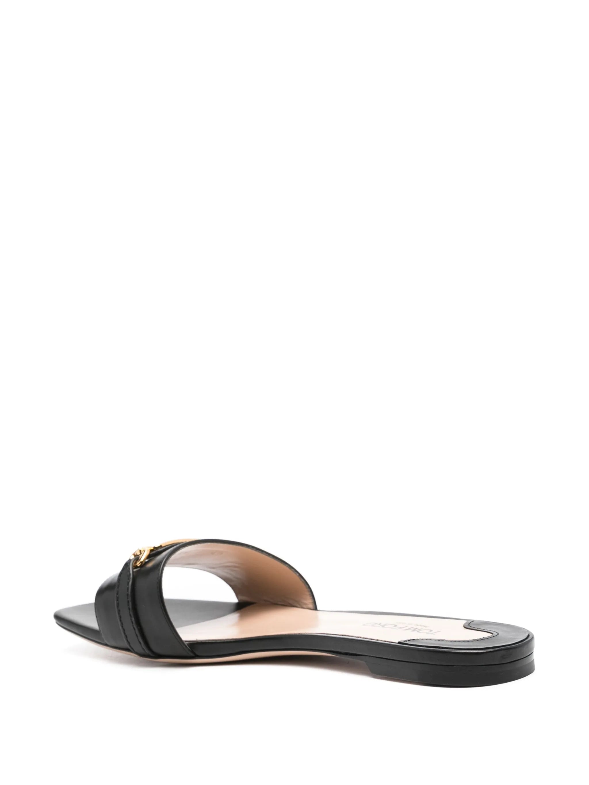 Whitney leather slides