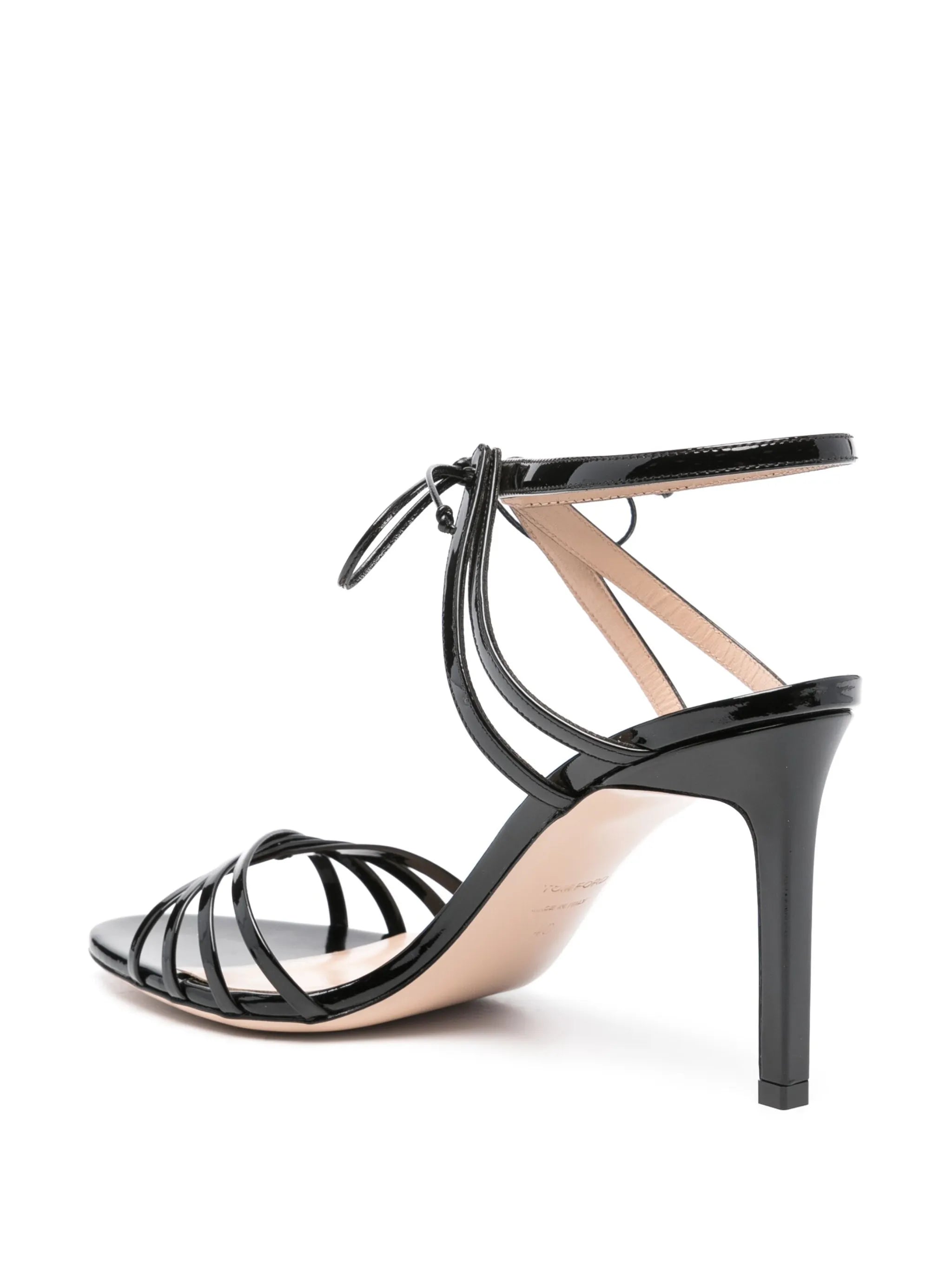 85mm caged leather sandals