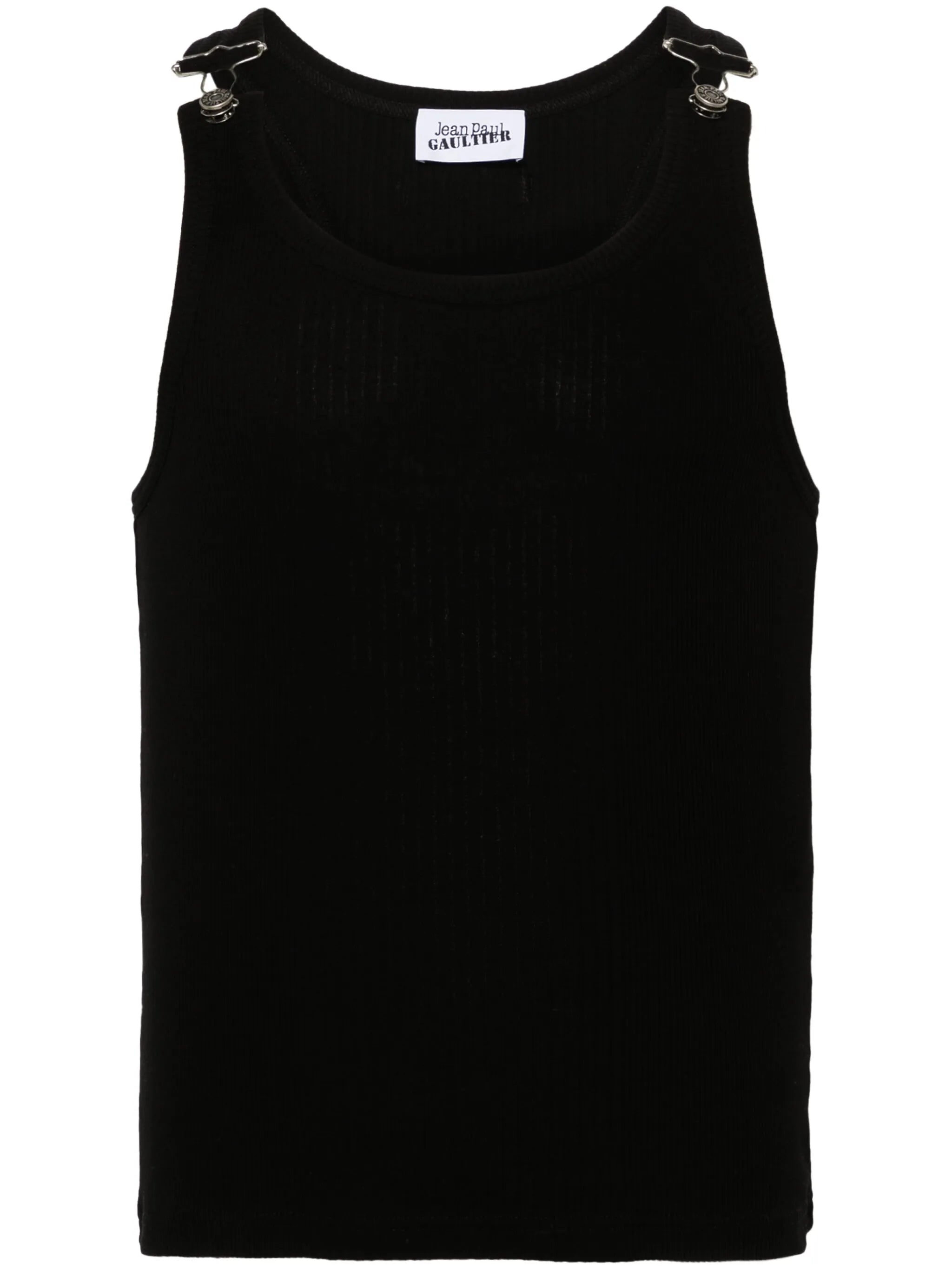 ribbed-knit cotton tank top