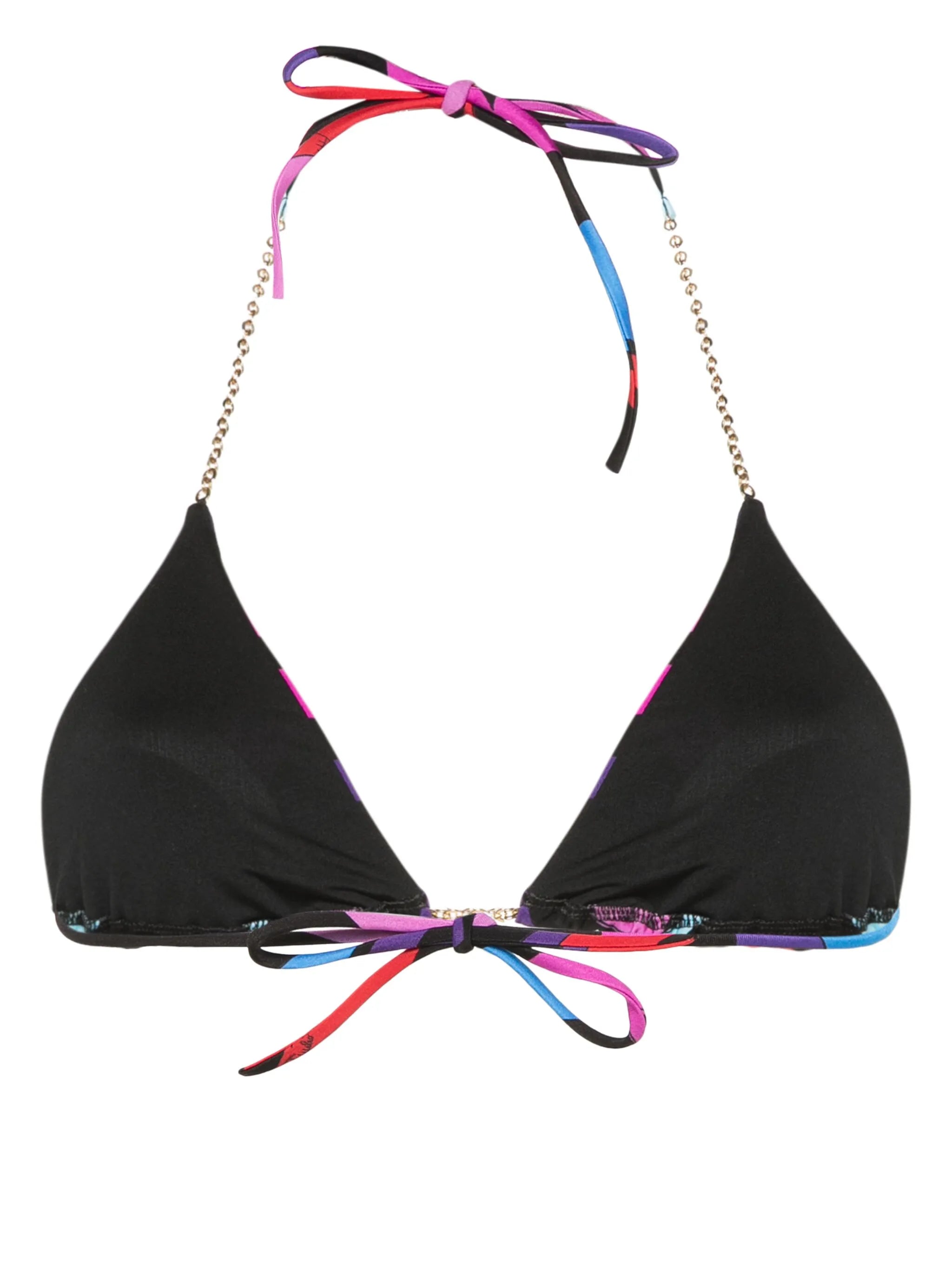 Marmo-print bikini top