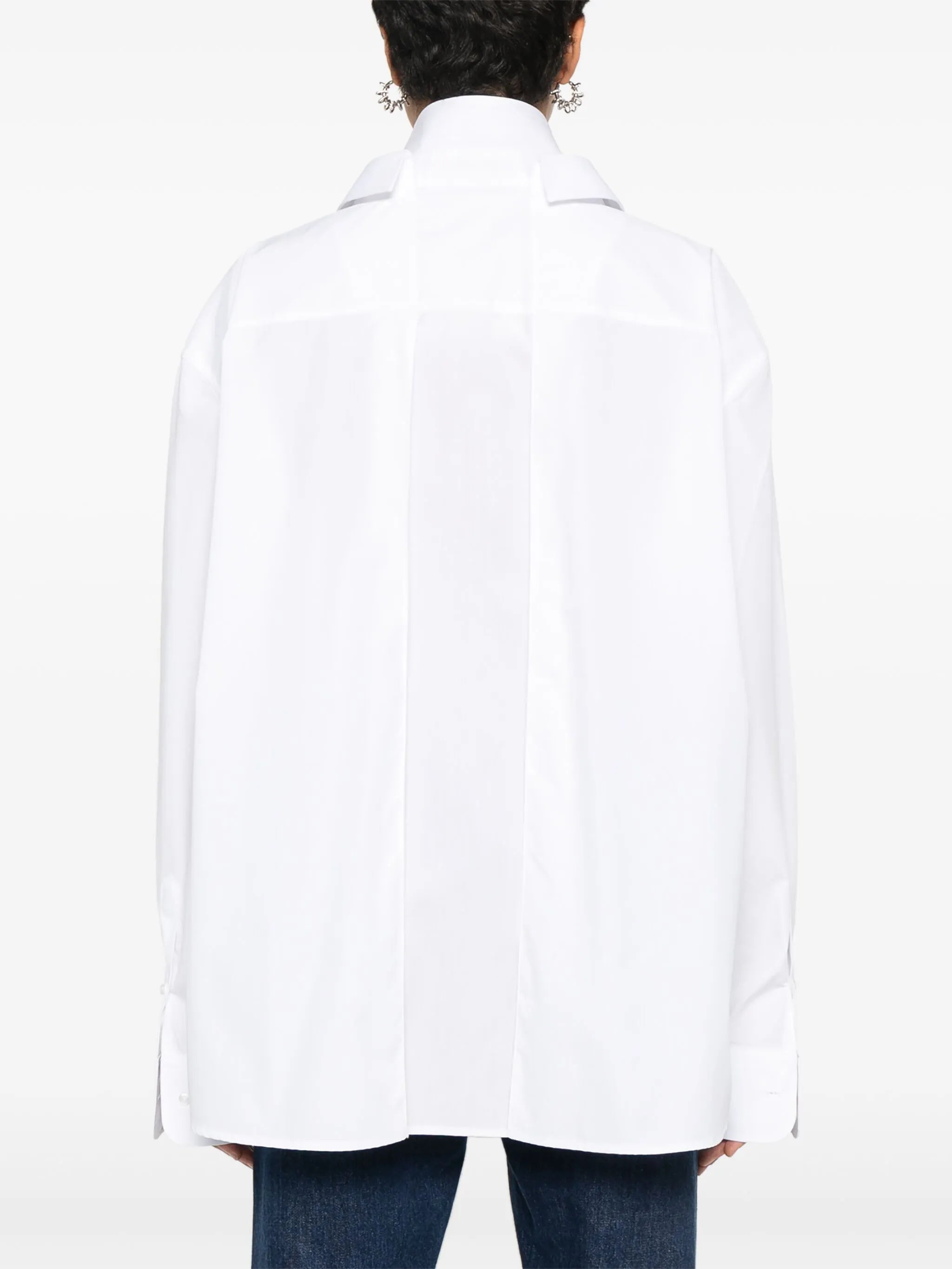 layered poplin shirt