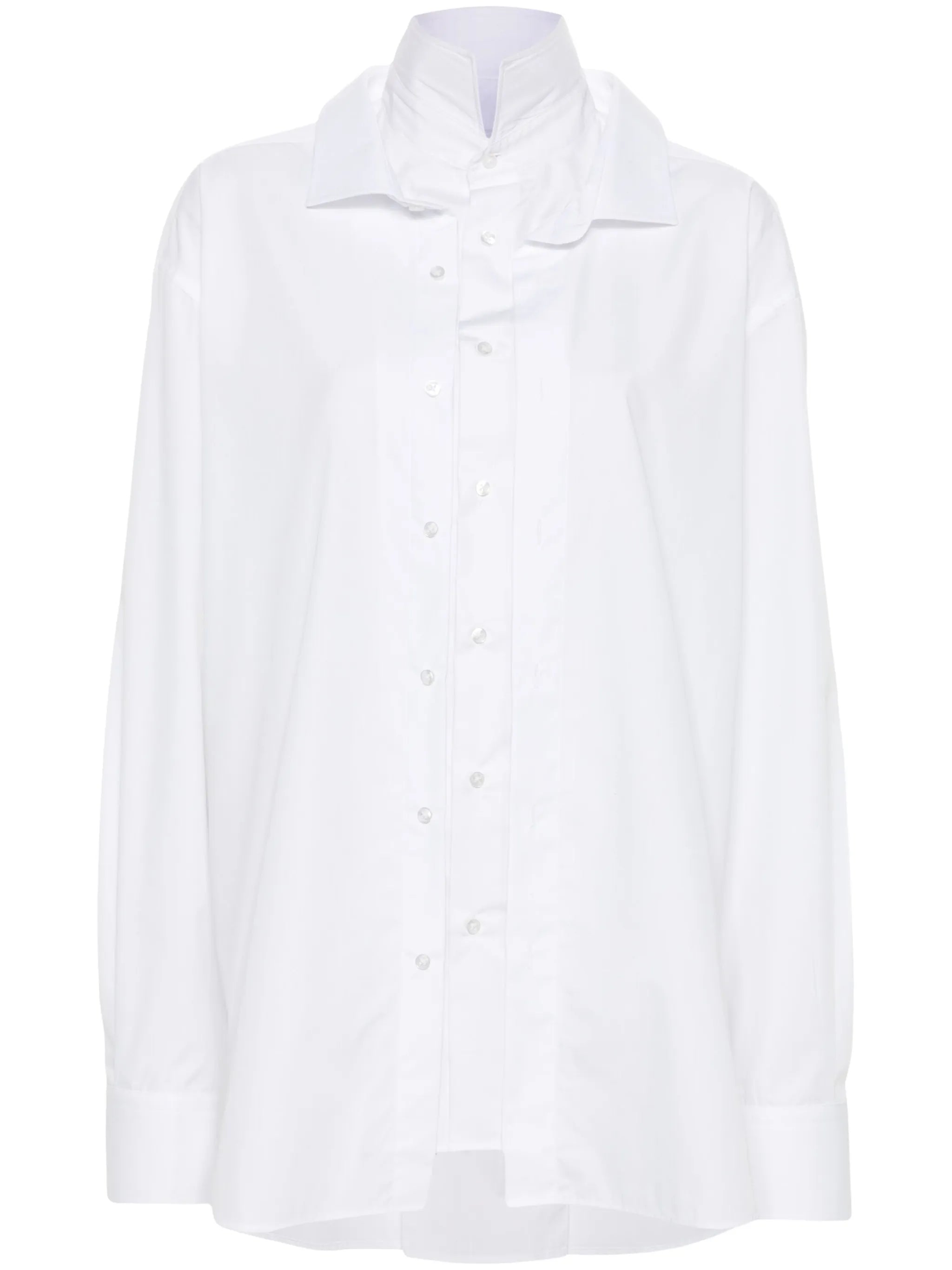 layered poplin shirt