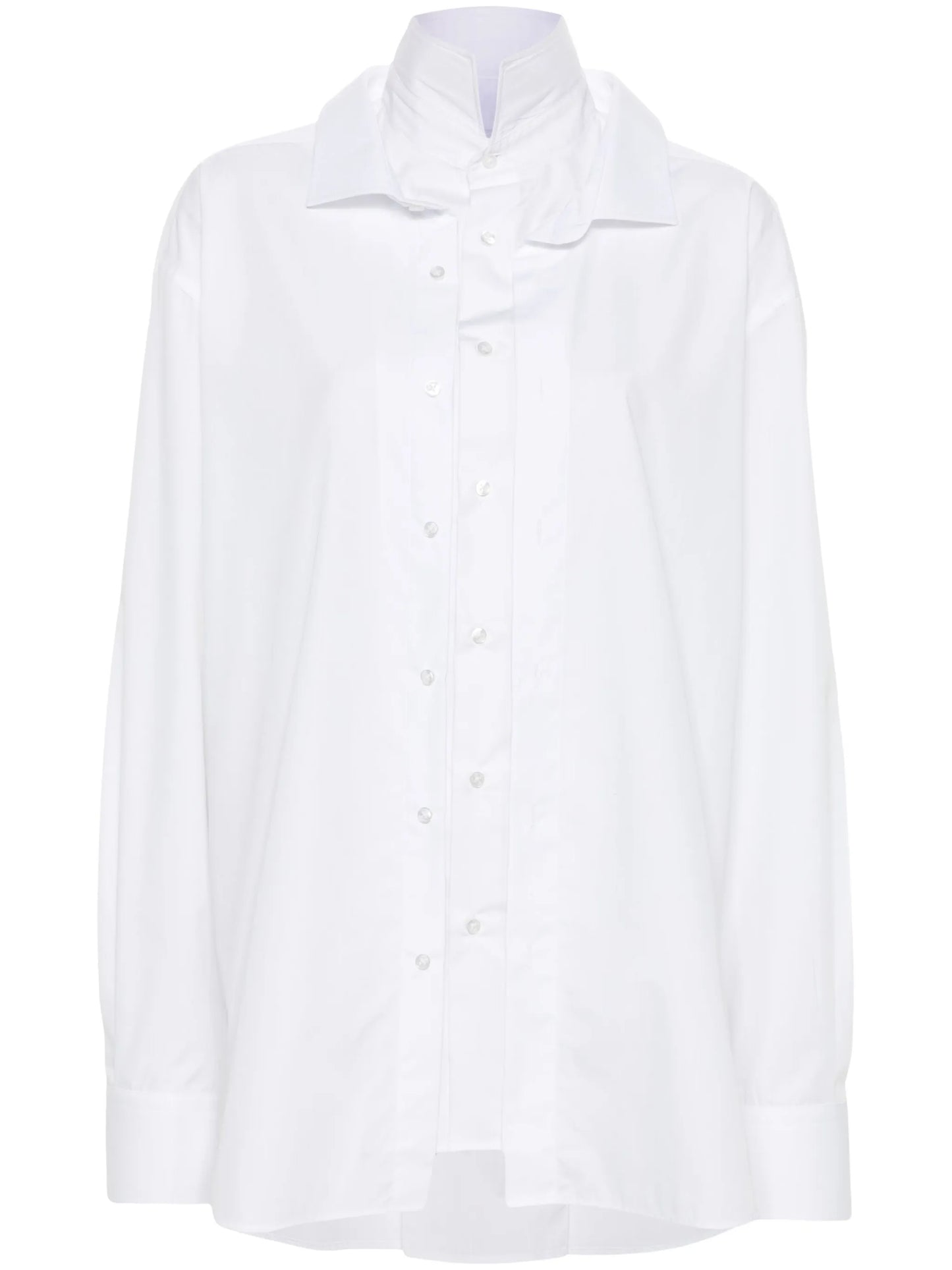 layered poplin shirt