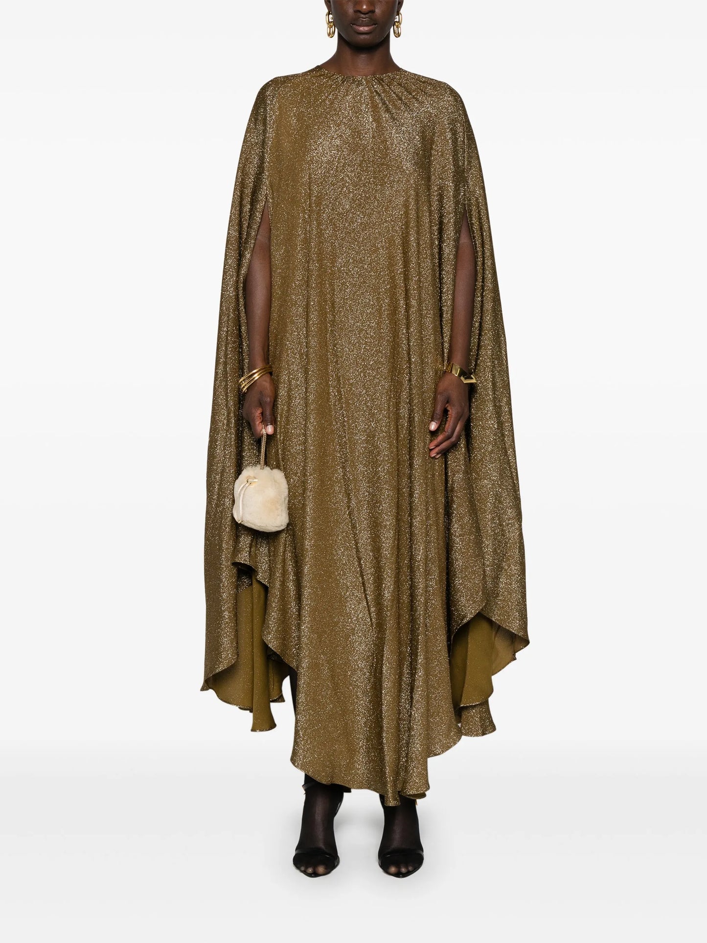 lurex midi kaftan