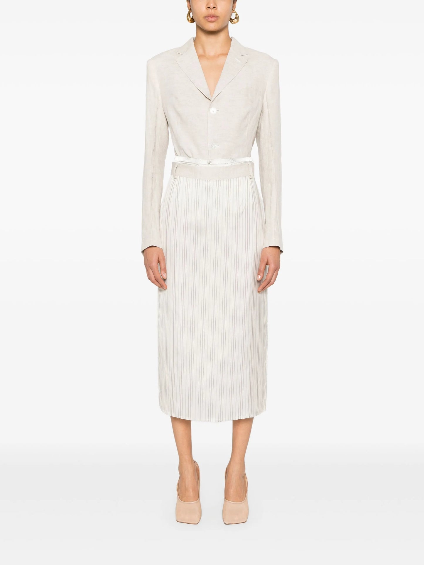 x Zegna striped midi skirt
