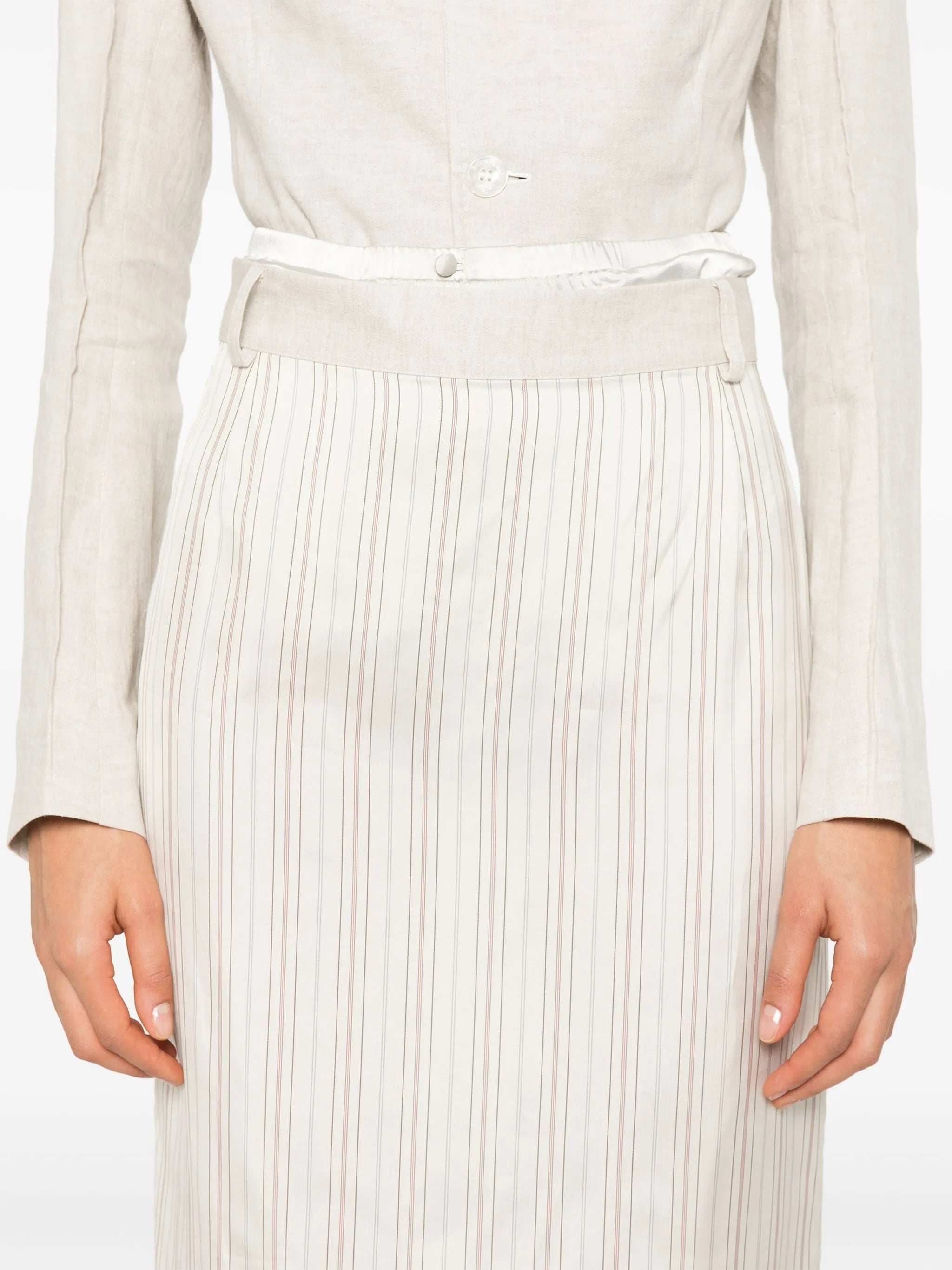 x Zegna striped midi skirt