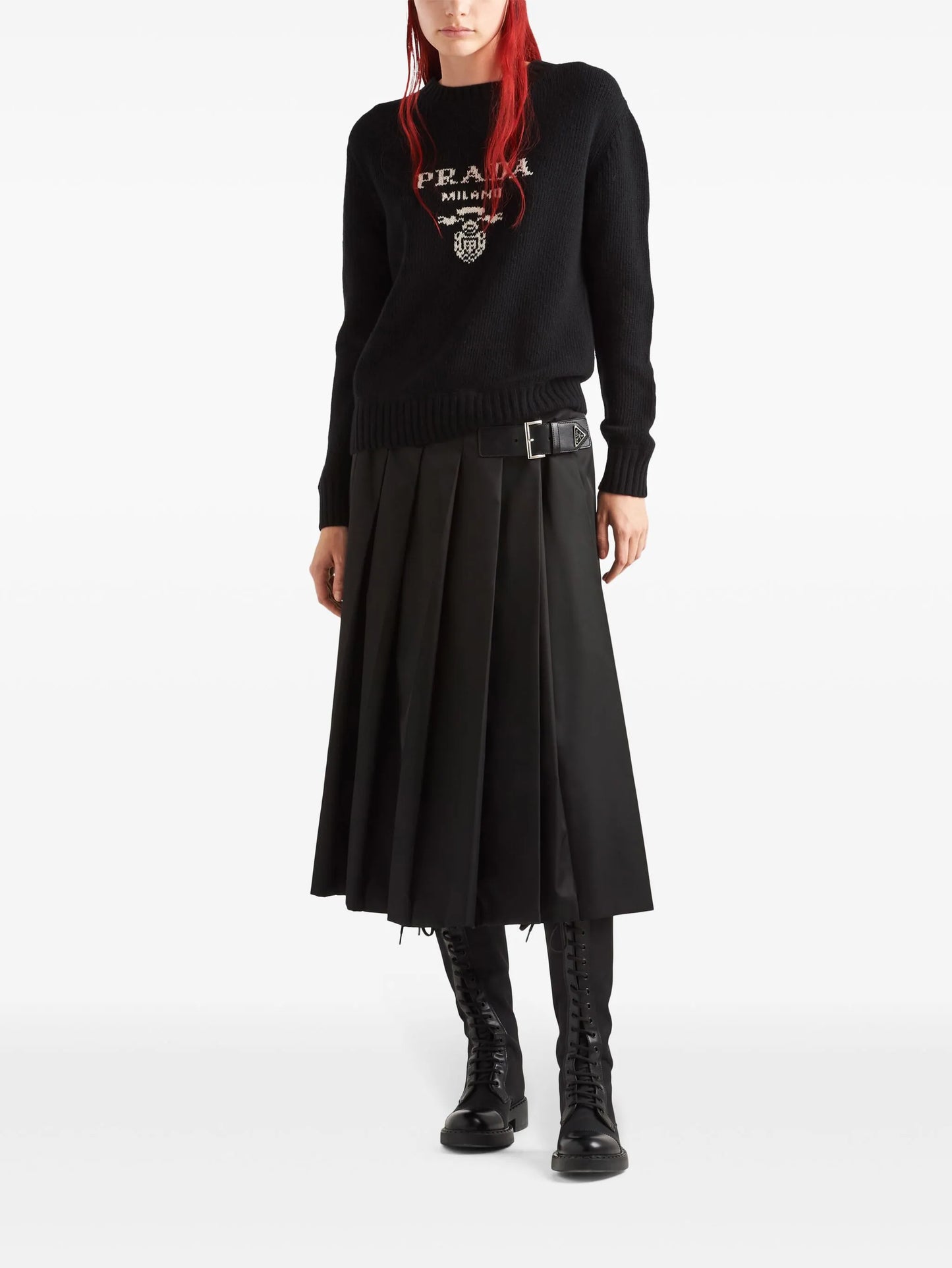 logo-intarsia wool-cashmere jumper