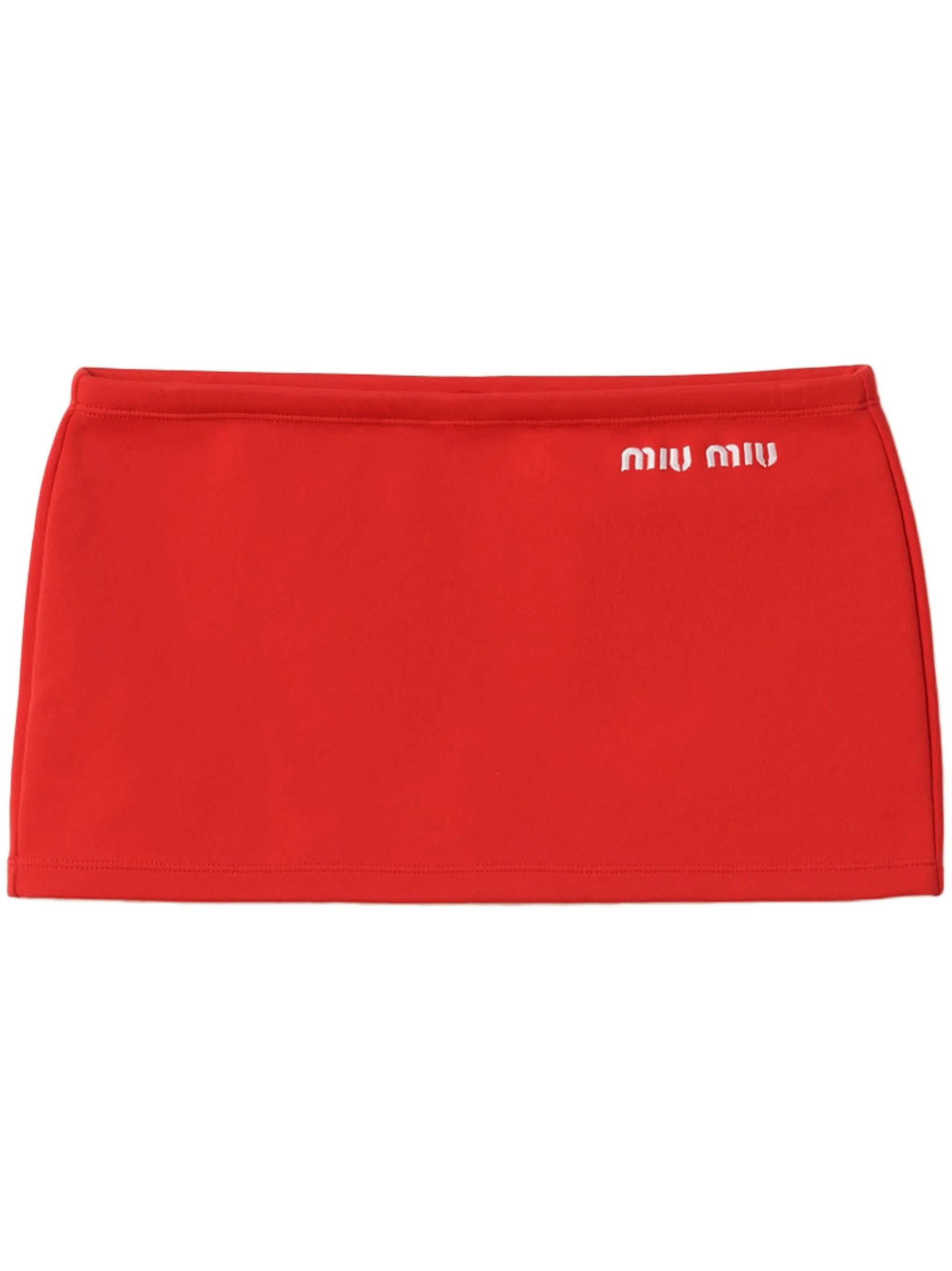 embroidered-logo mini skirt