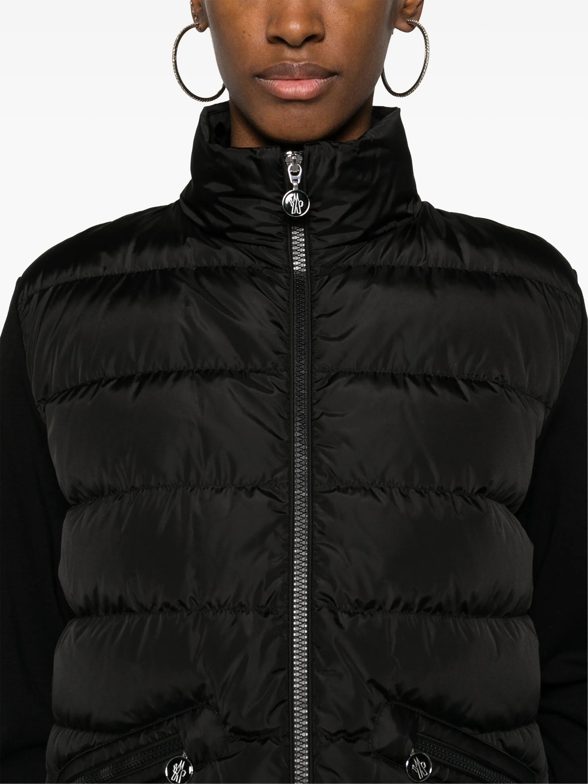 panelled puffer jacket