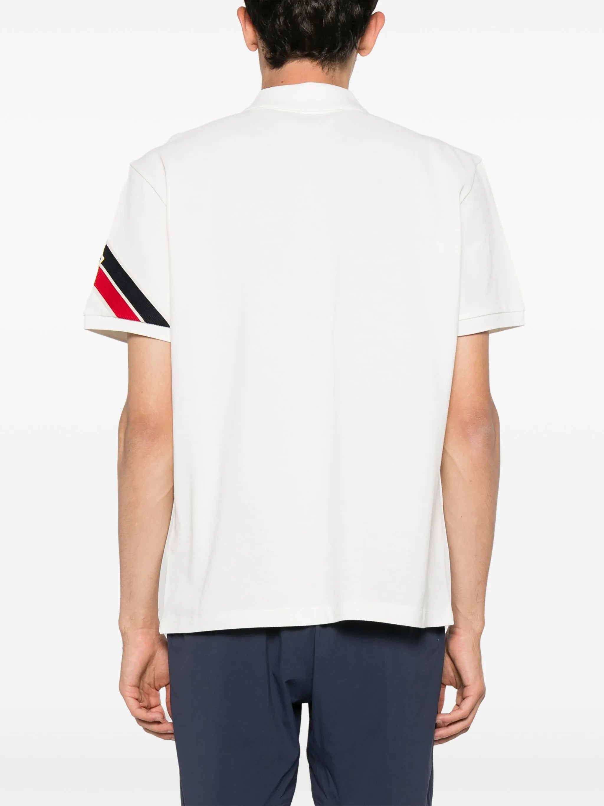 appliqué-logo piqué polo shirt