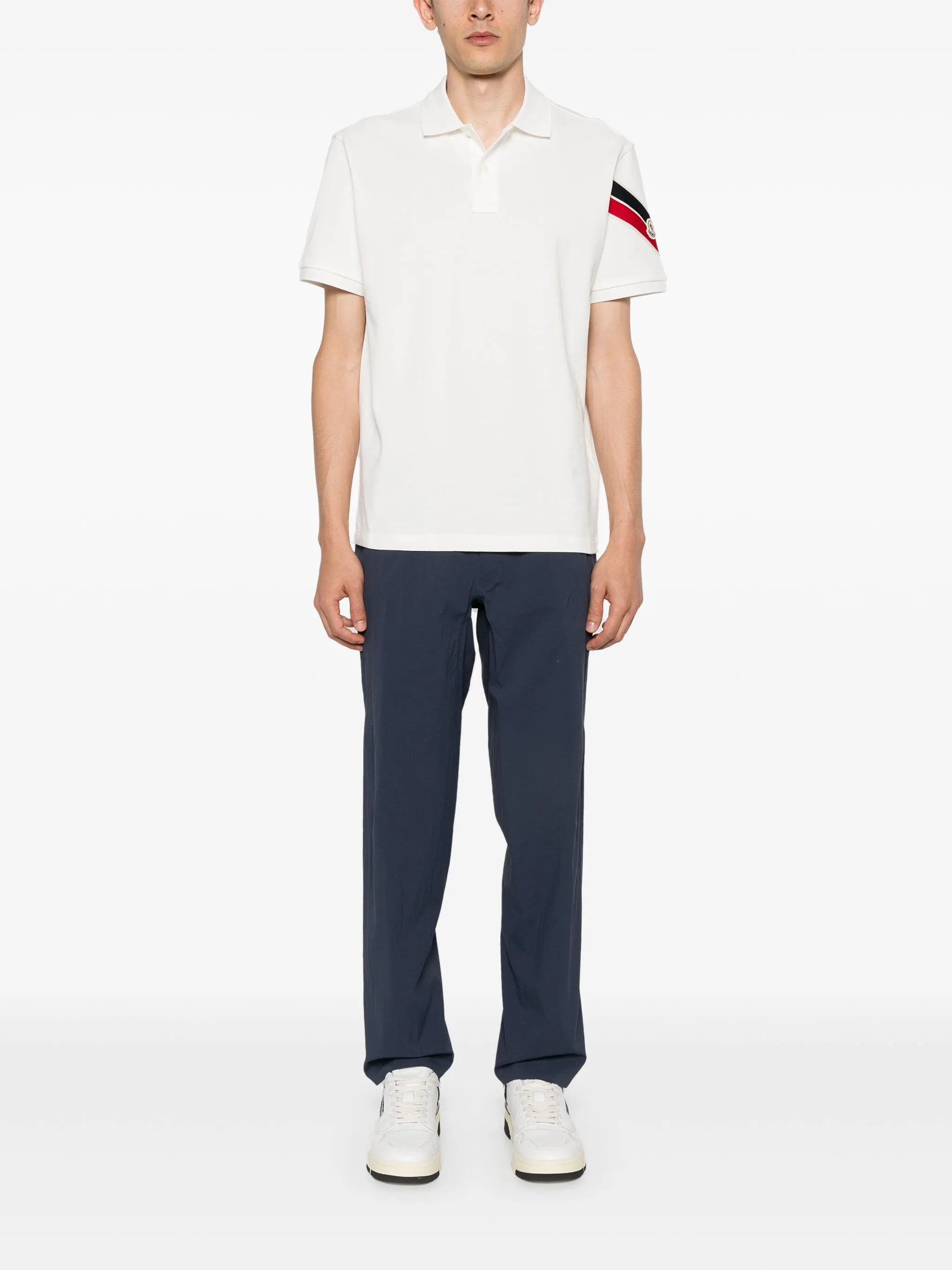 appliqué-logo piqué polo shirt