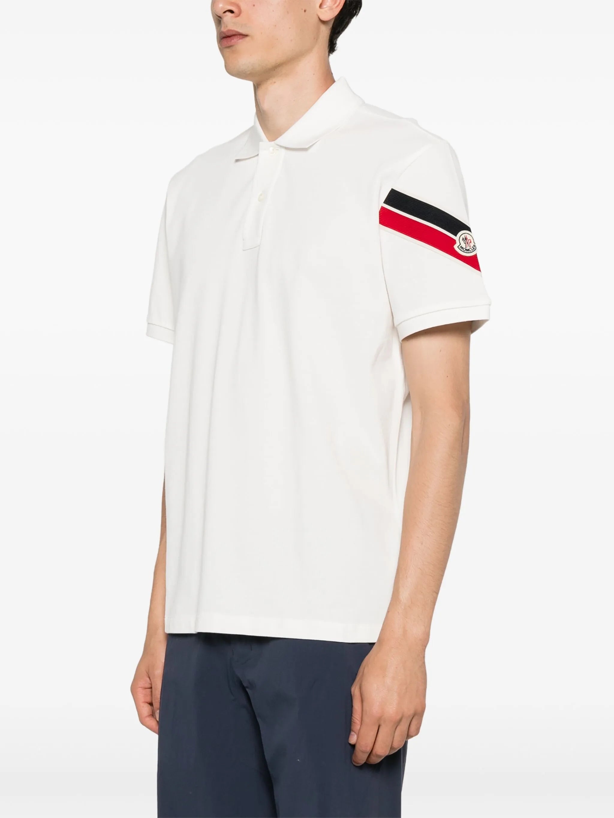appliqué-logo piqué polo shirt
