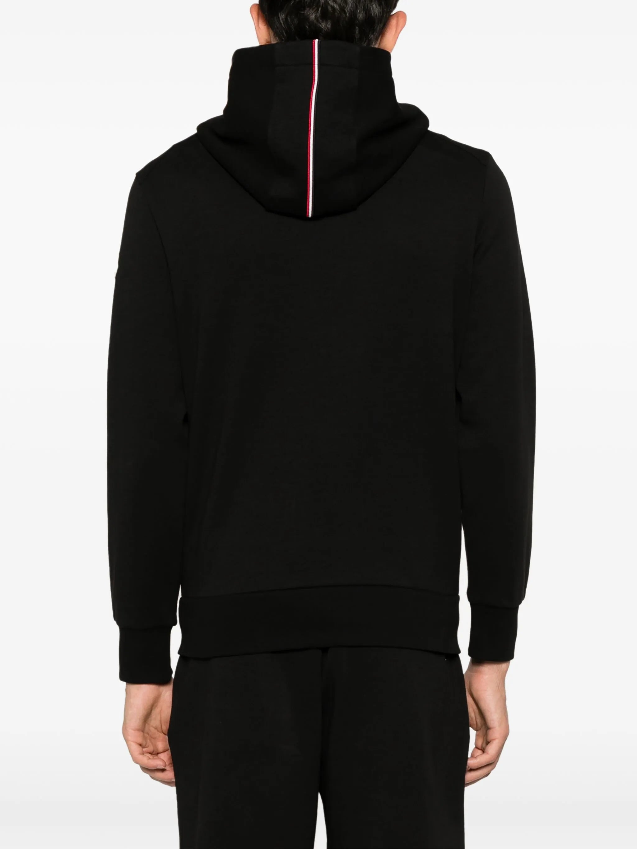 appliqué-logo zipped hoodie