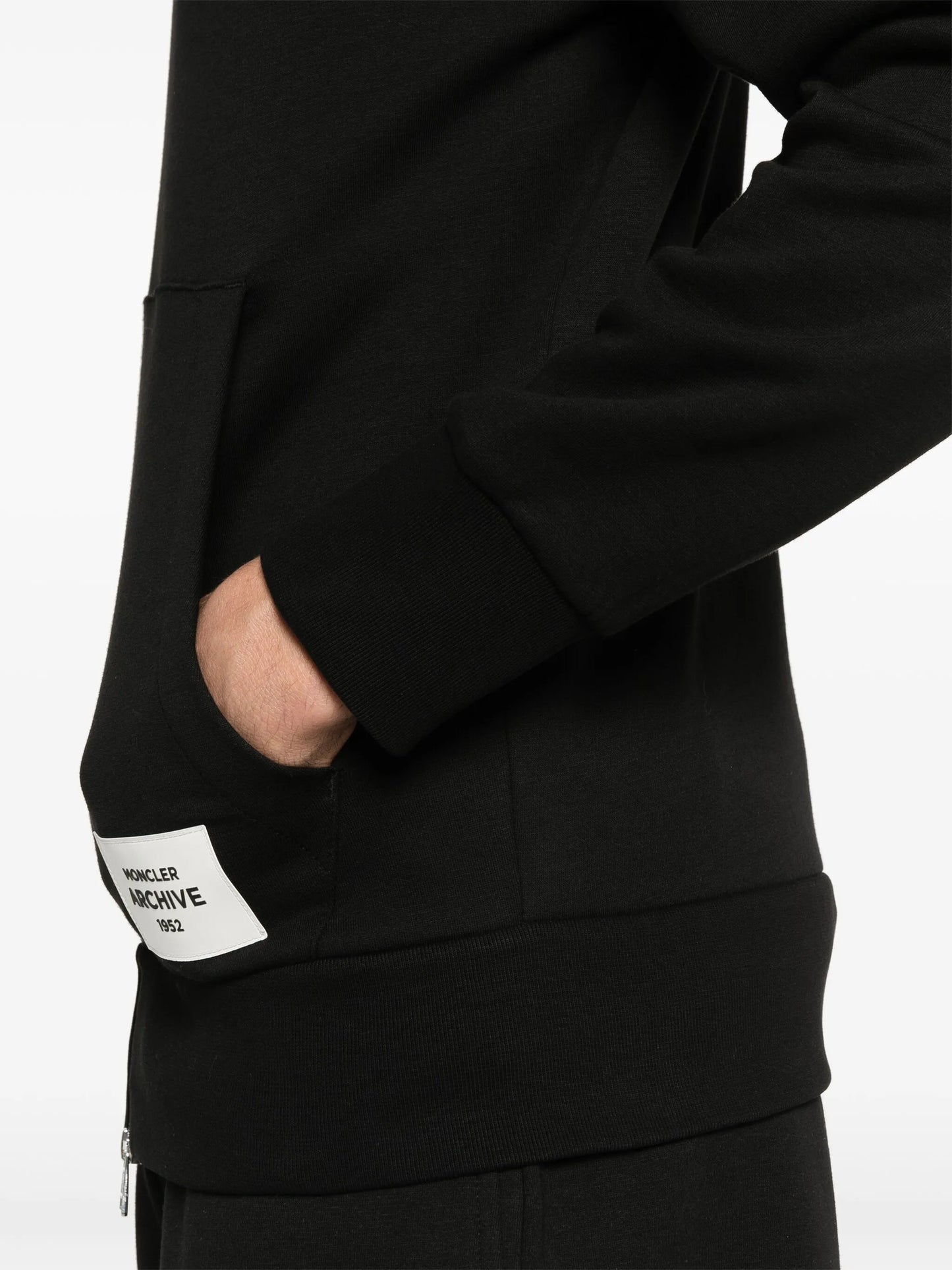 appliqué-logo zipped hoodie