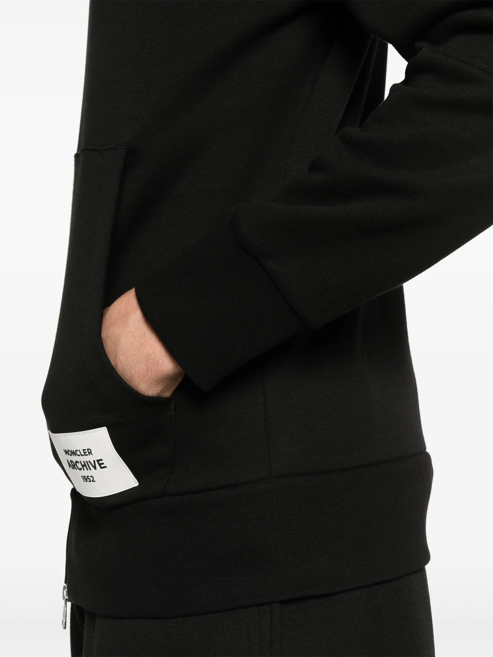 appliqué-logo zipped hoodie