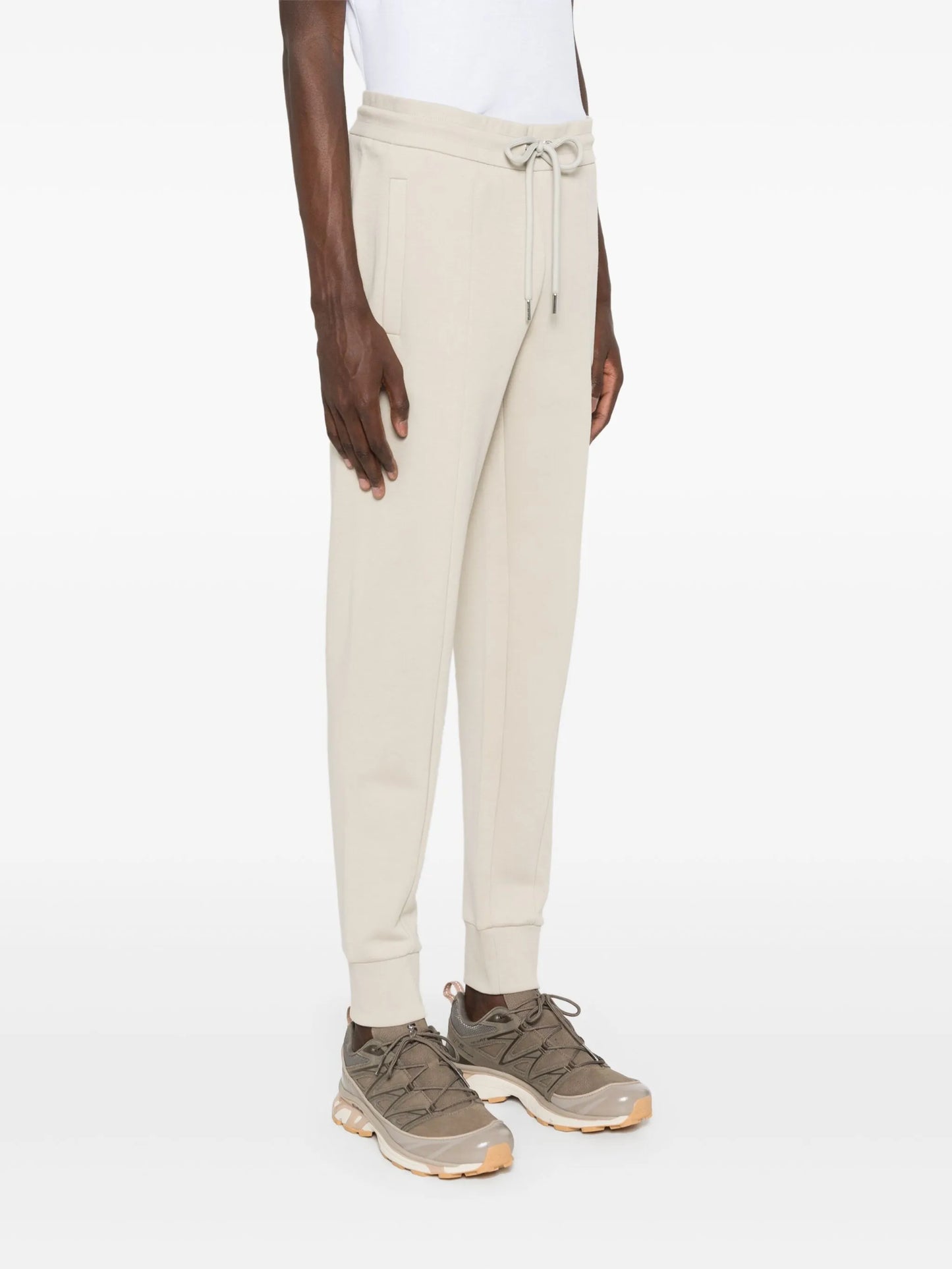 stripe-detail logo-appliqué track pants