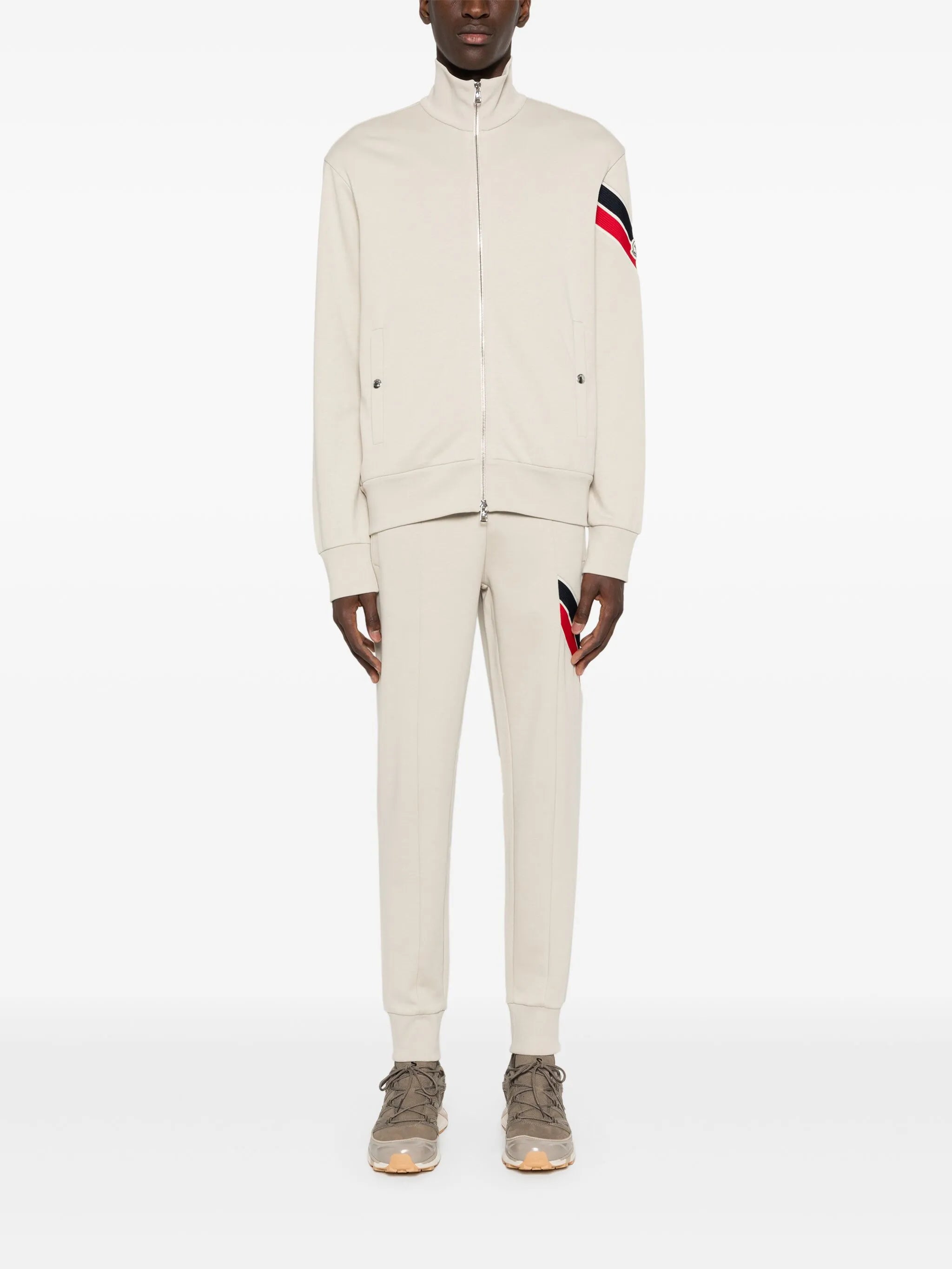 stripe-detail logo-appliqué track pants