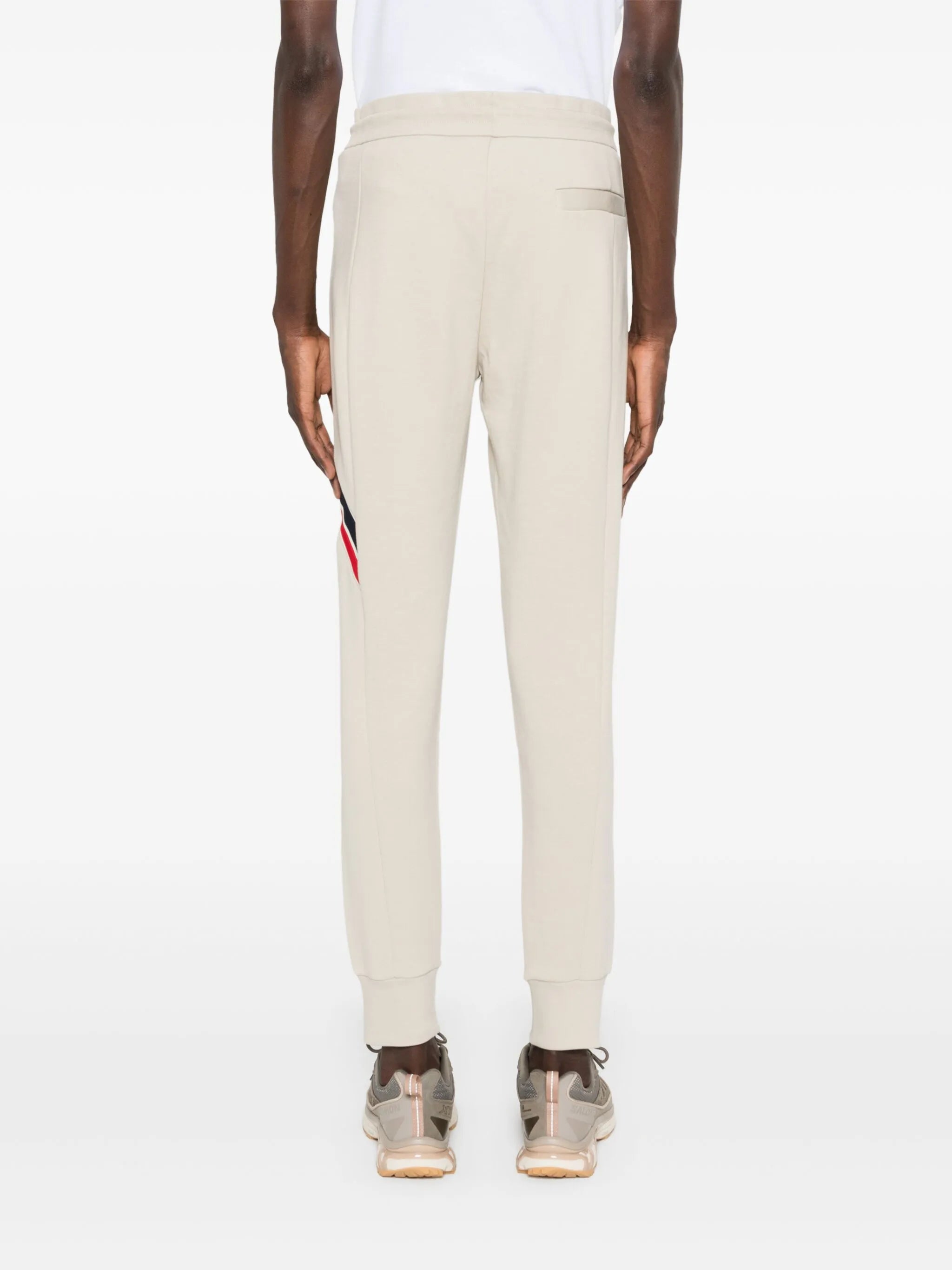 stripe-detail logo-appliqué track pants