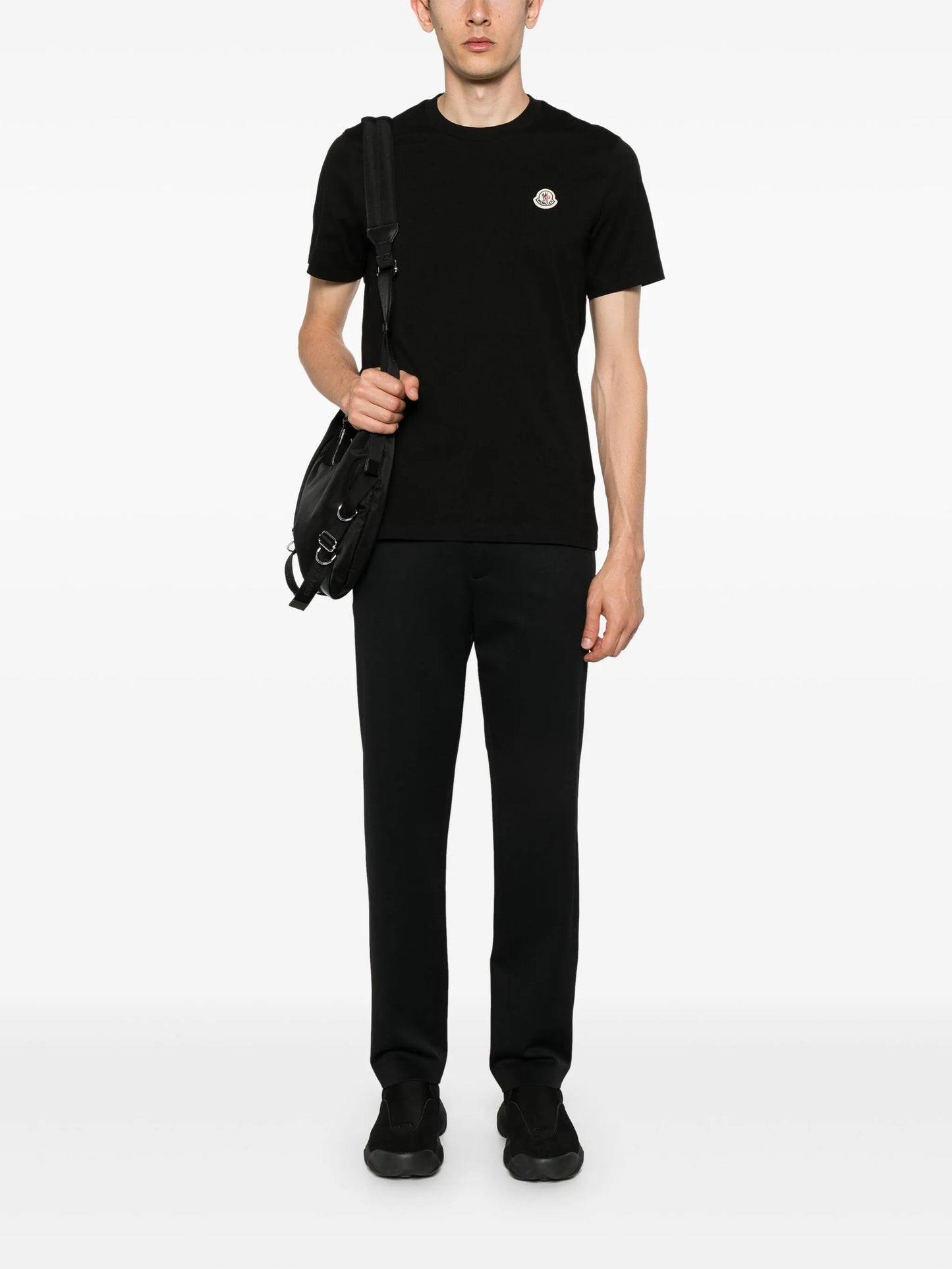 logo-patch drawstring tapered trousers