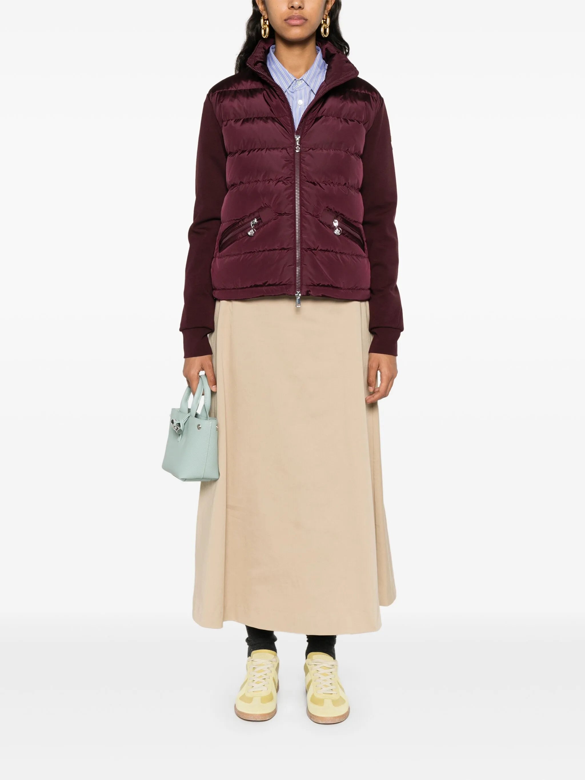 panelled padded jacket