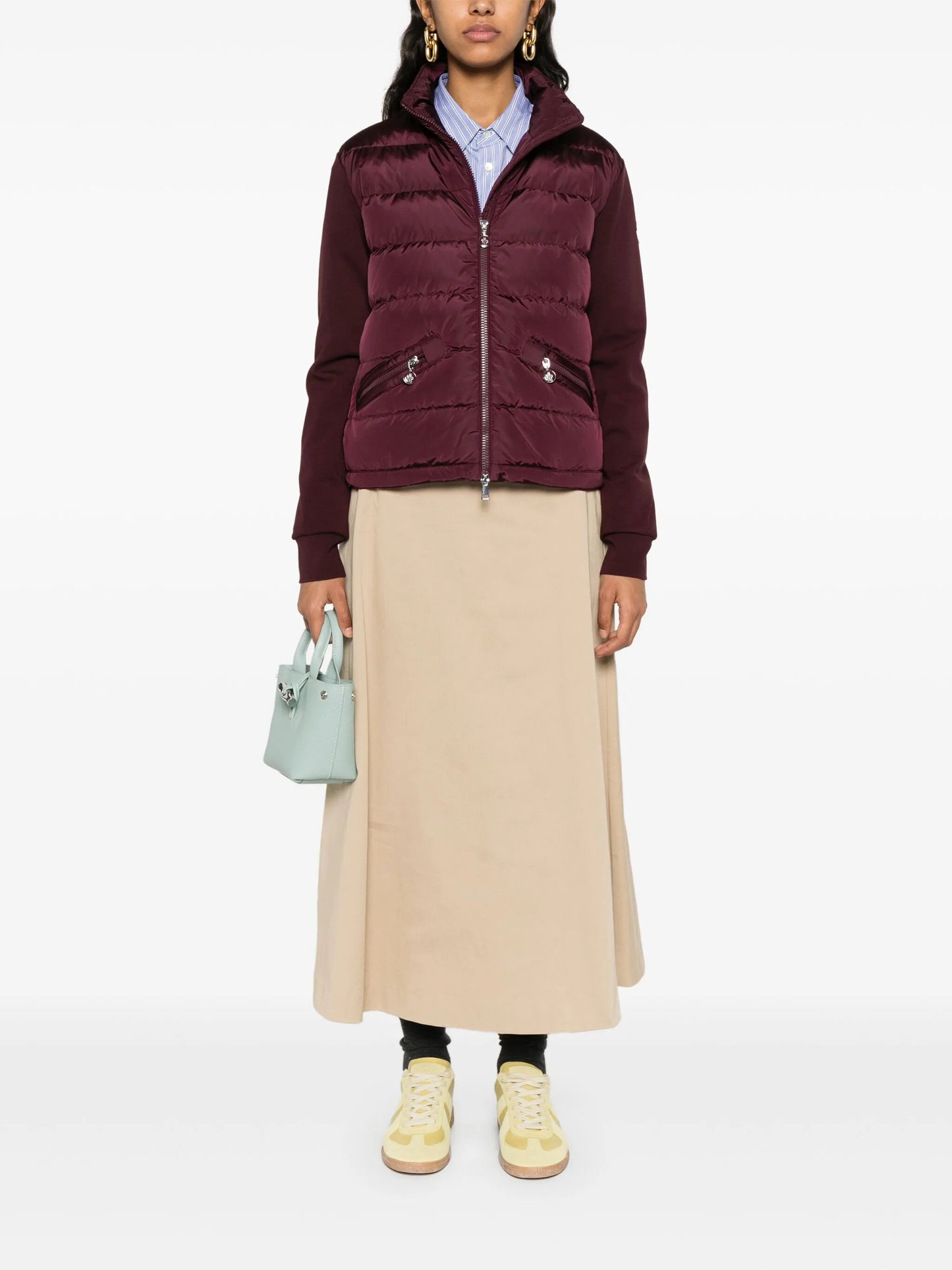 panelled padded jacket