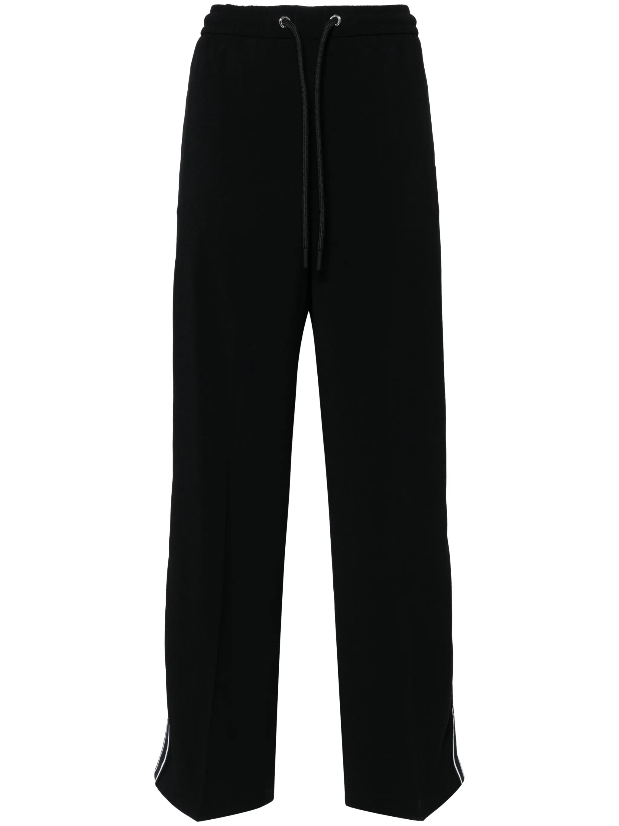 pressed-crease straight-leg trousers