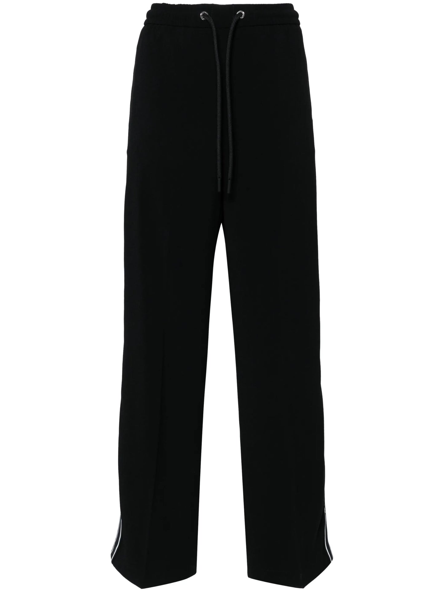 pressed-crease straight-leg trousers