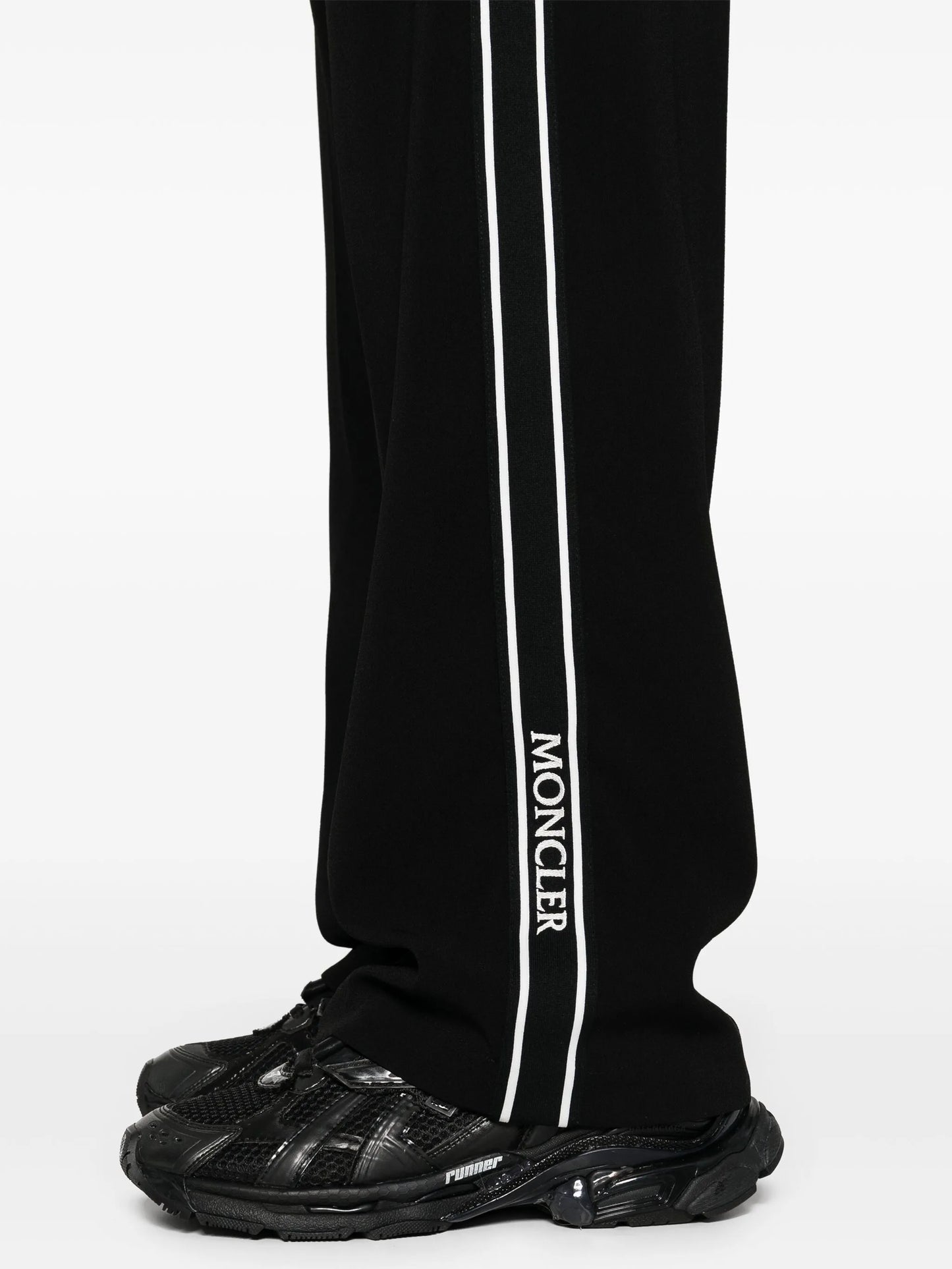 pressed-crease straight-leg trousers