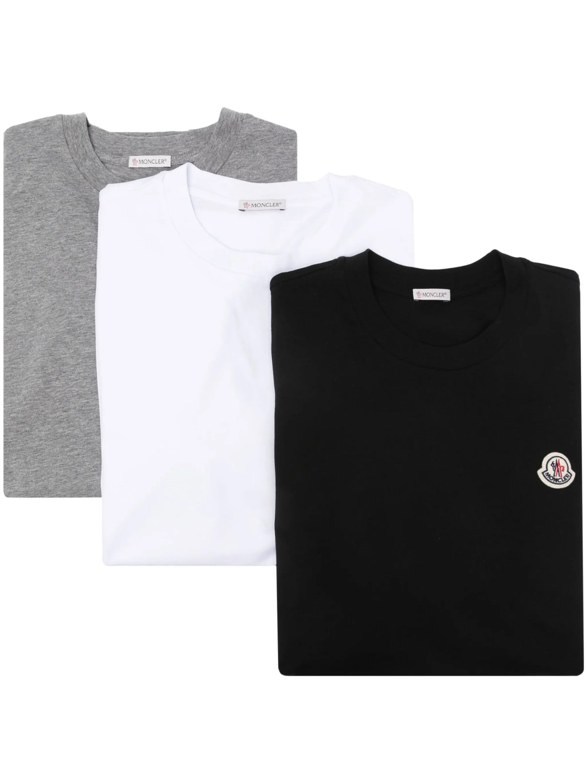 logo patch cotton T-shirt (pack of three)
