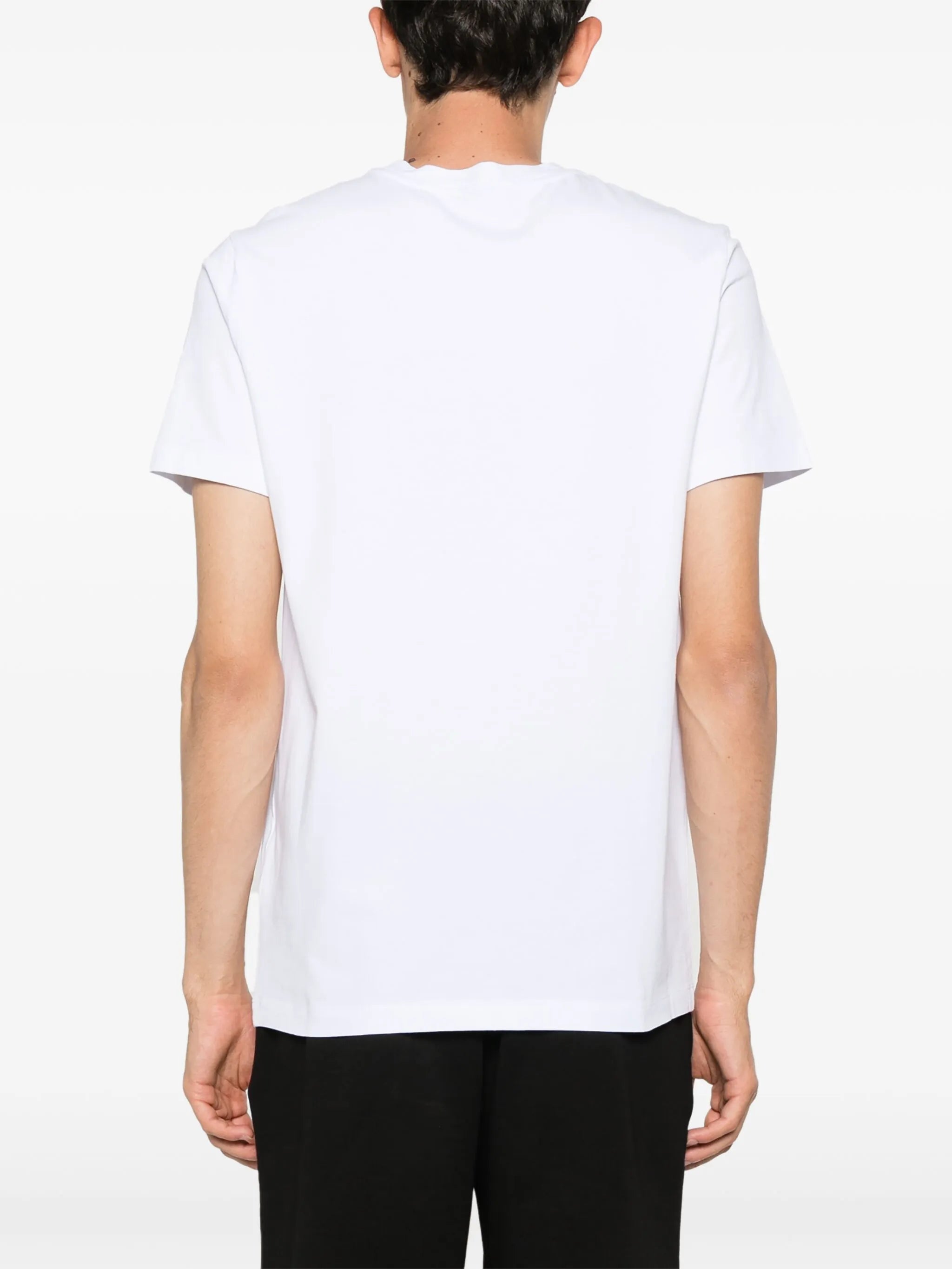 flocked-logo cotton T-shirt
